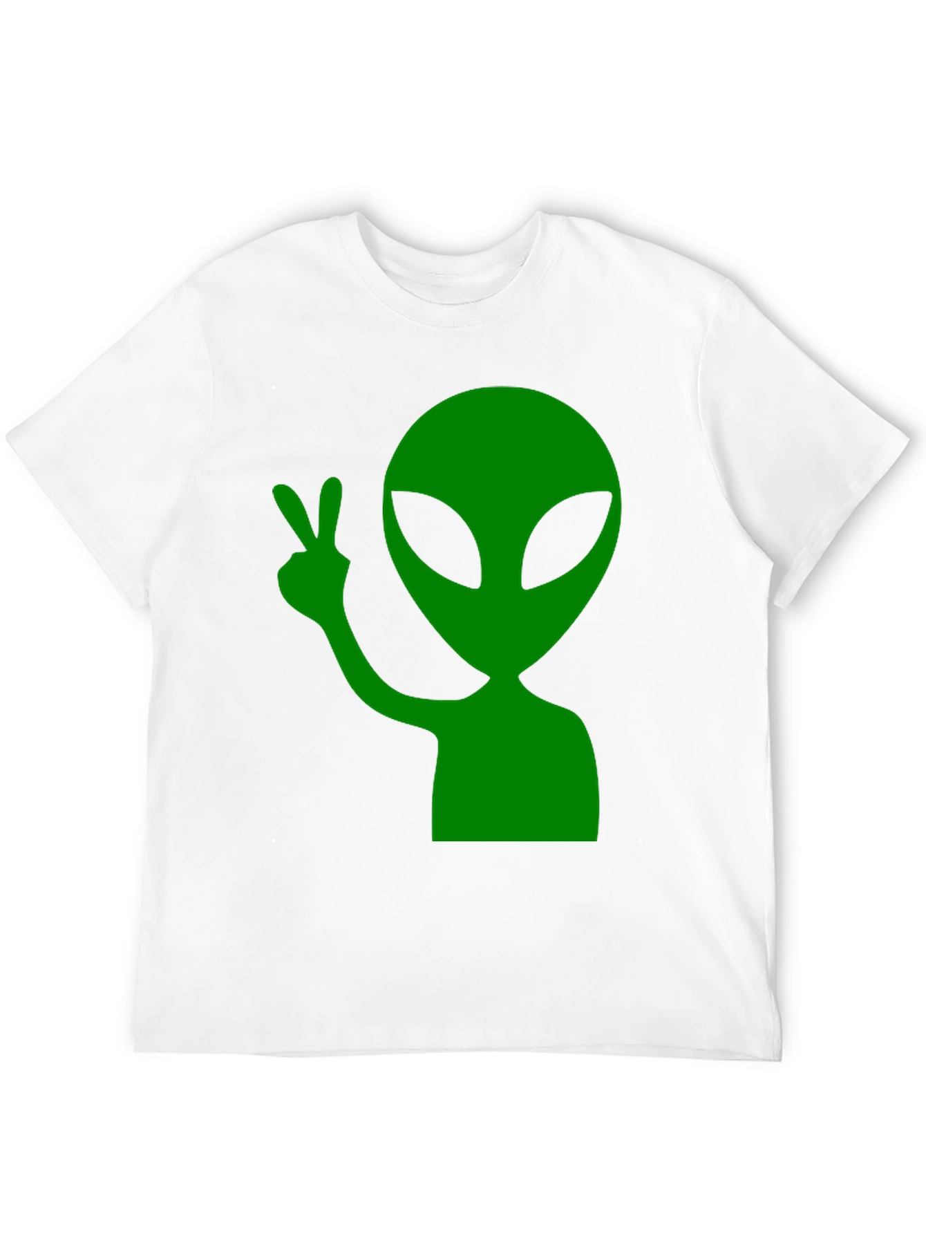 Alien Peace Sign Graphic T-Shirt