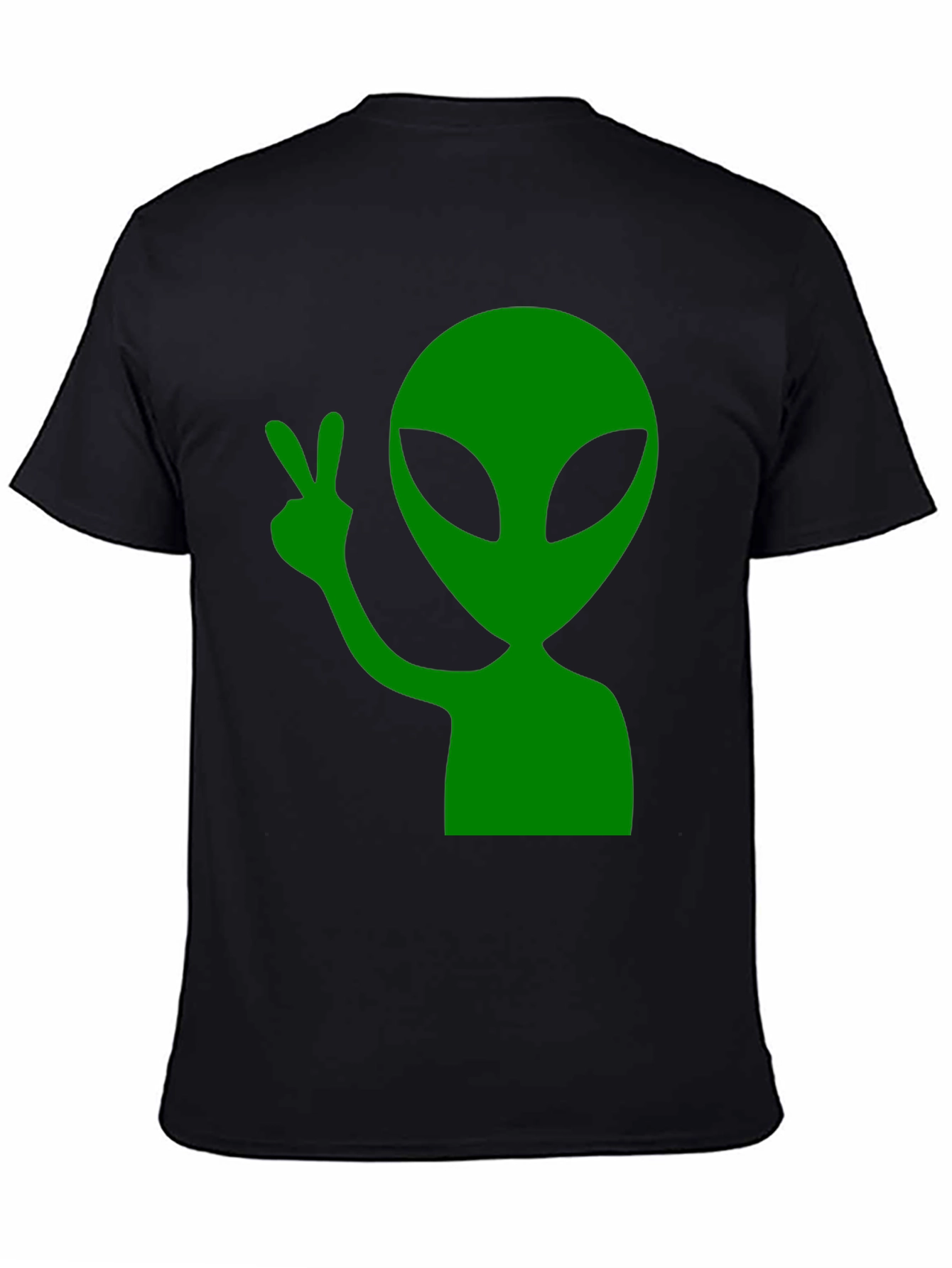 Alien Peace Sign Graphic T-Shirt