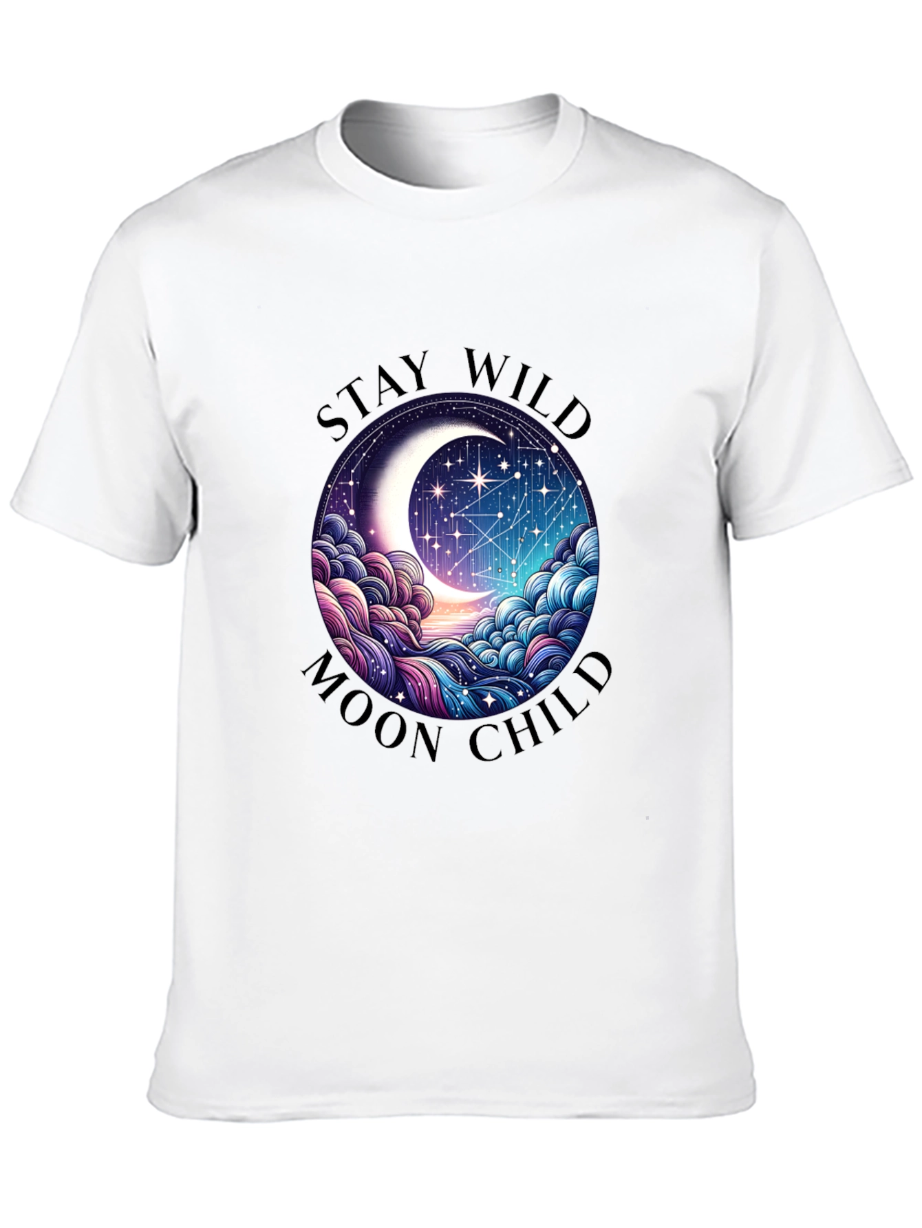 Stay Wild Moon Child Black Graphic Tee