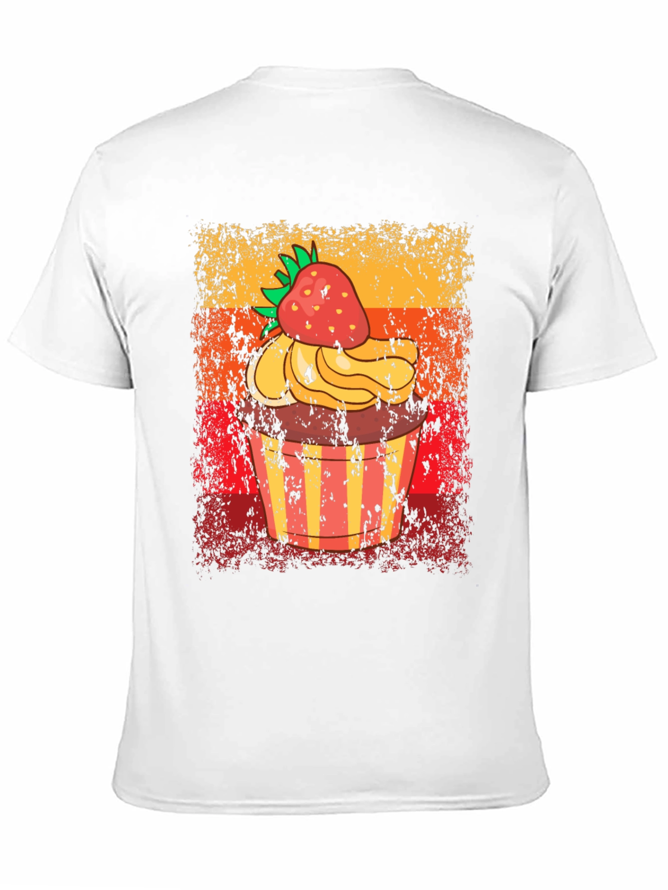 Retro Strawberry Cupcake Graphic T-Shirt