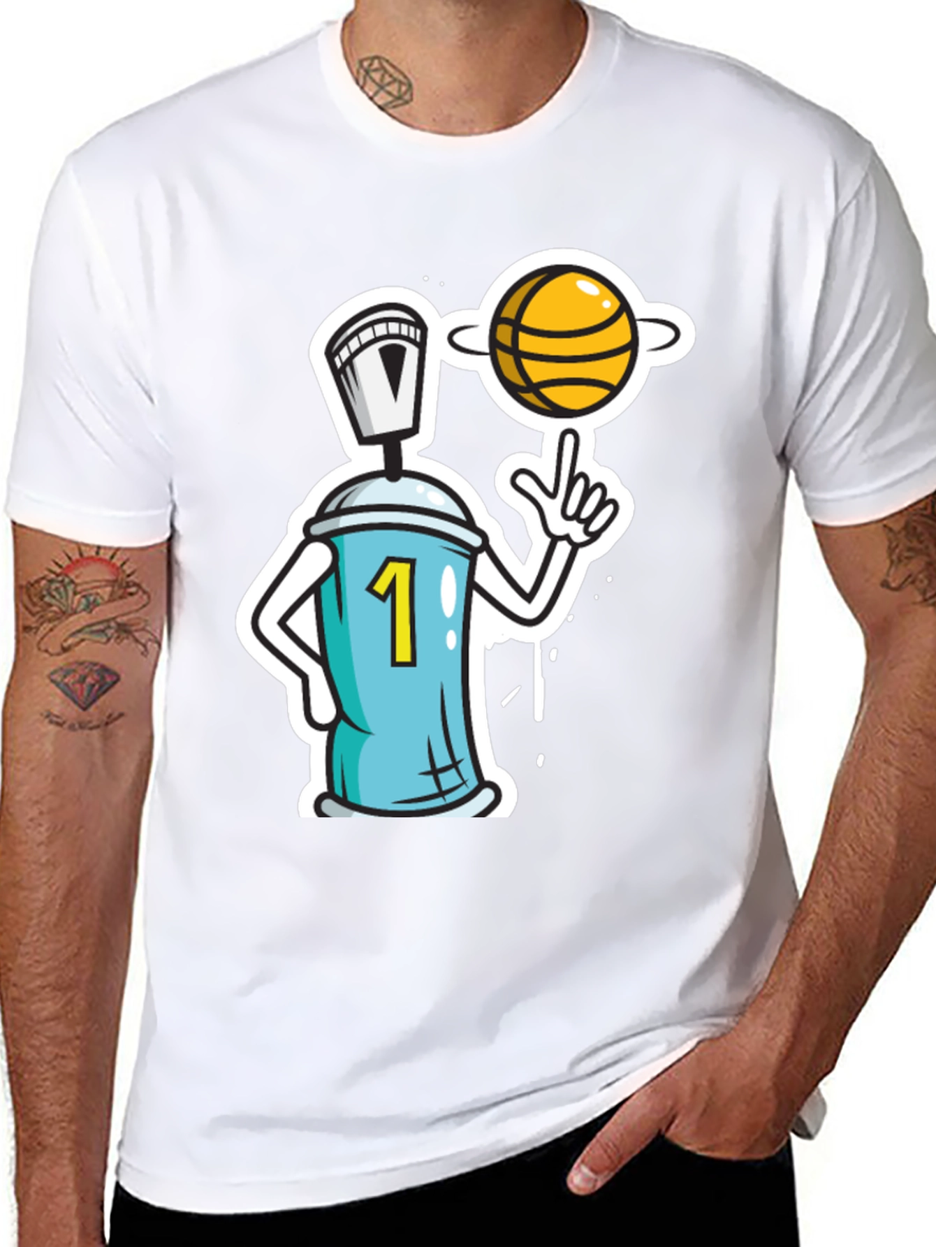 Basketball Spray Paint Tee
