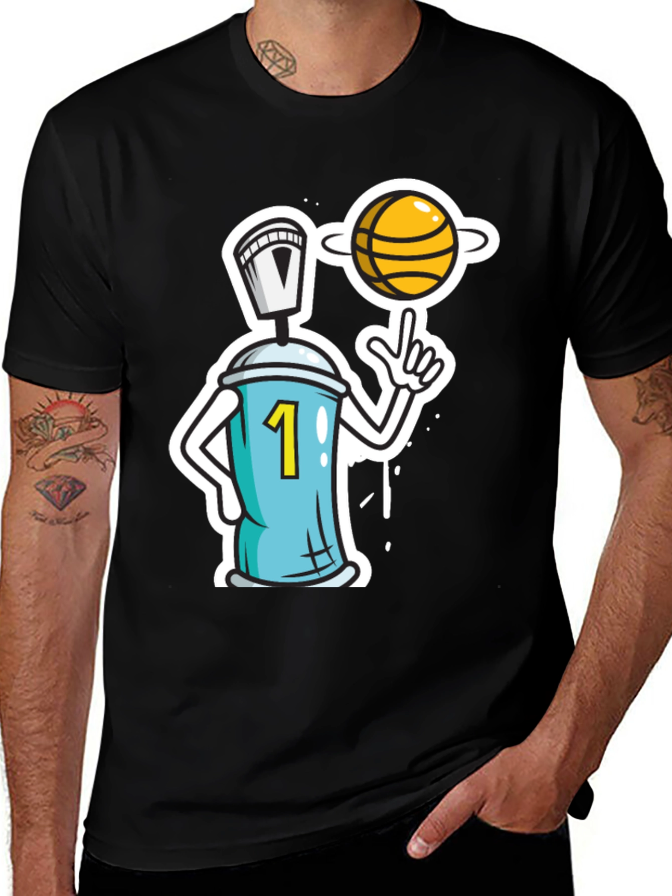 Basketball Spray Paint Tee