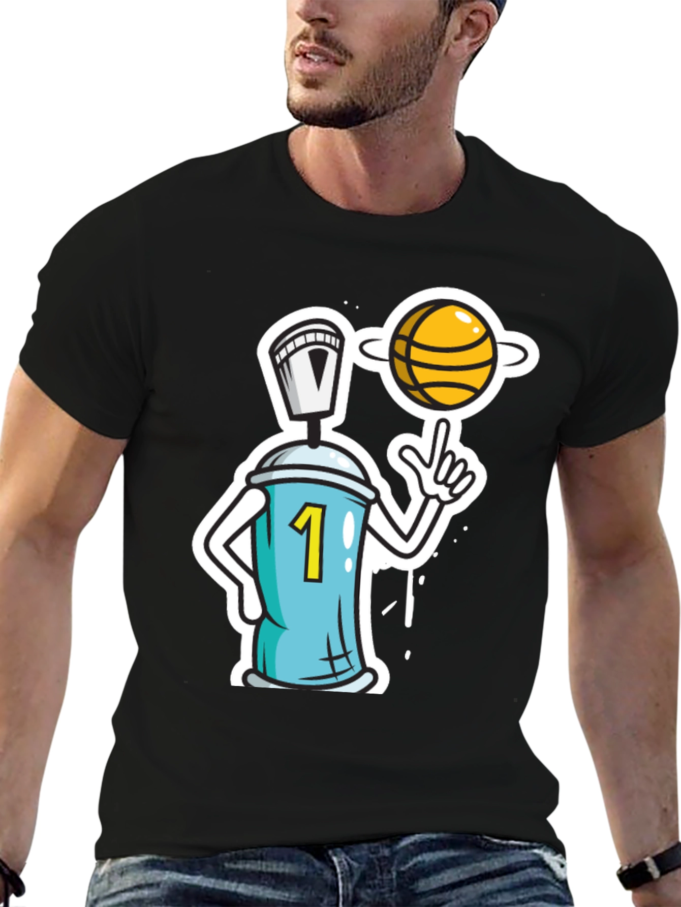 Basketball Spray Paint Tee