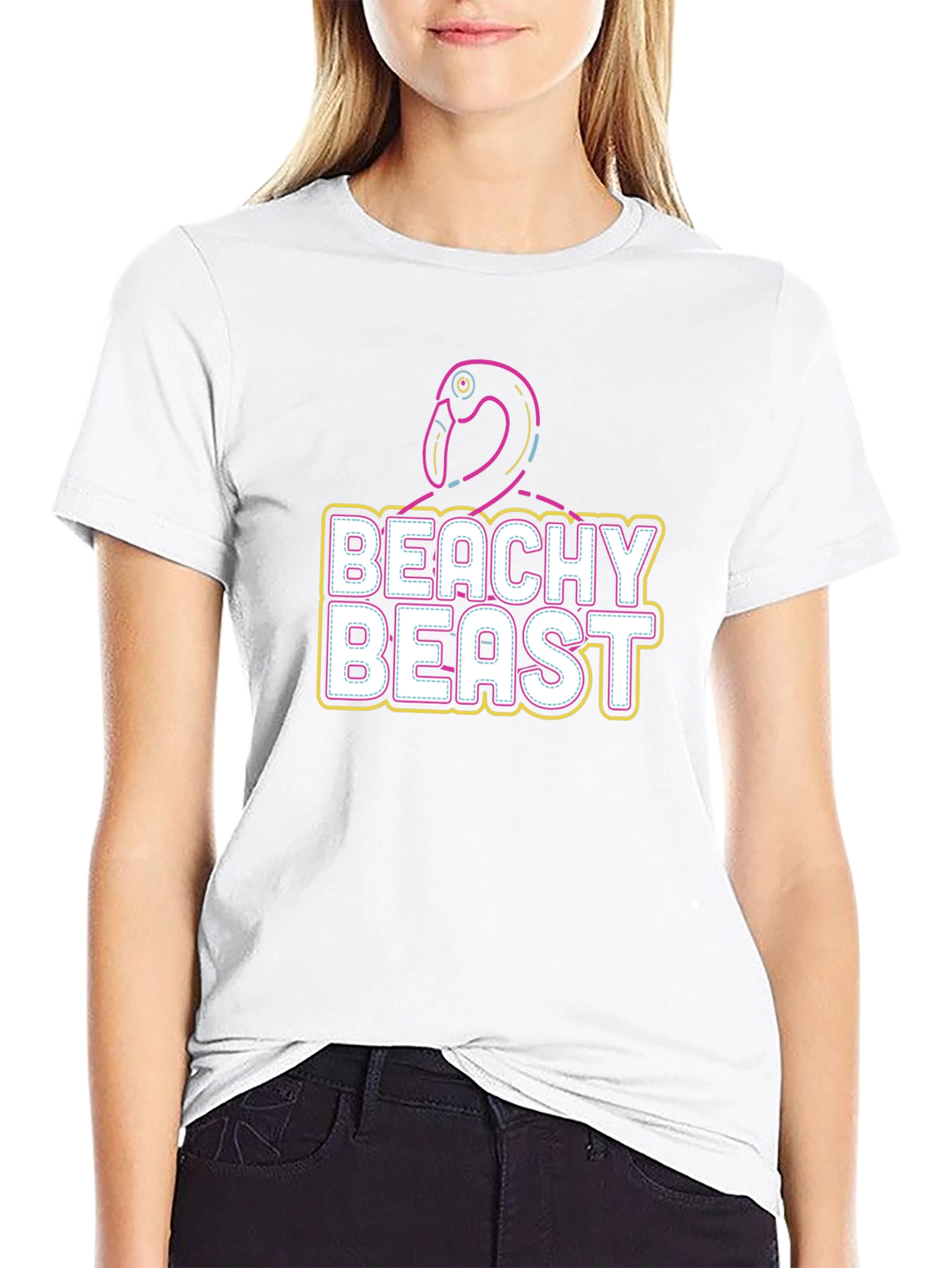 Beachy Beast Graphic Tee - Stylish Comfort