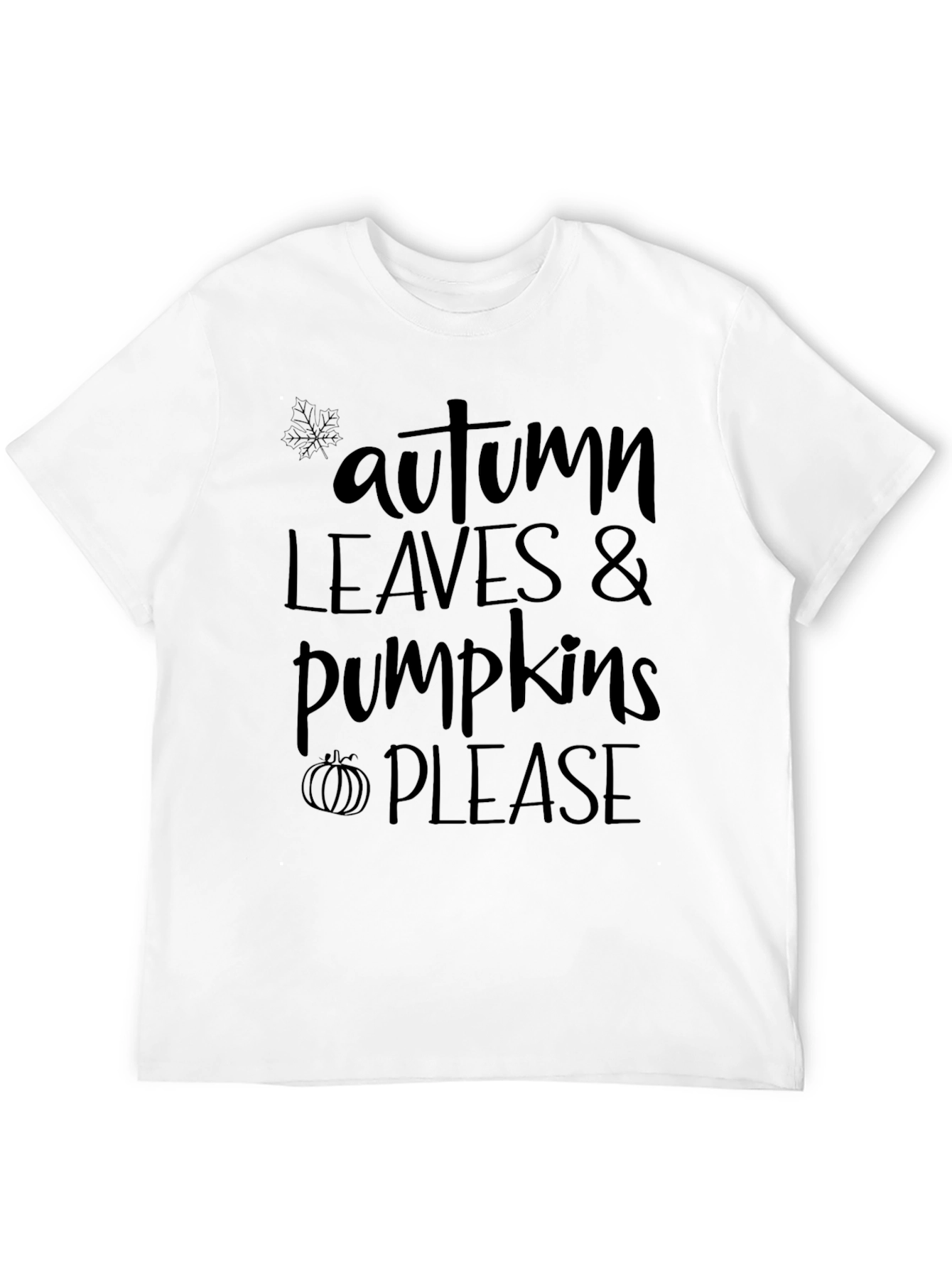 Autumn Leaves & Pumpkins Please Graphic Tee
