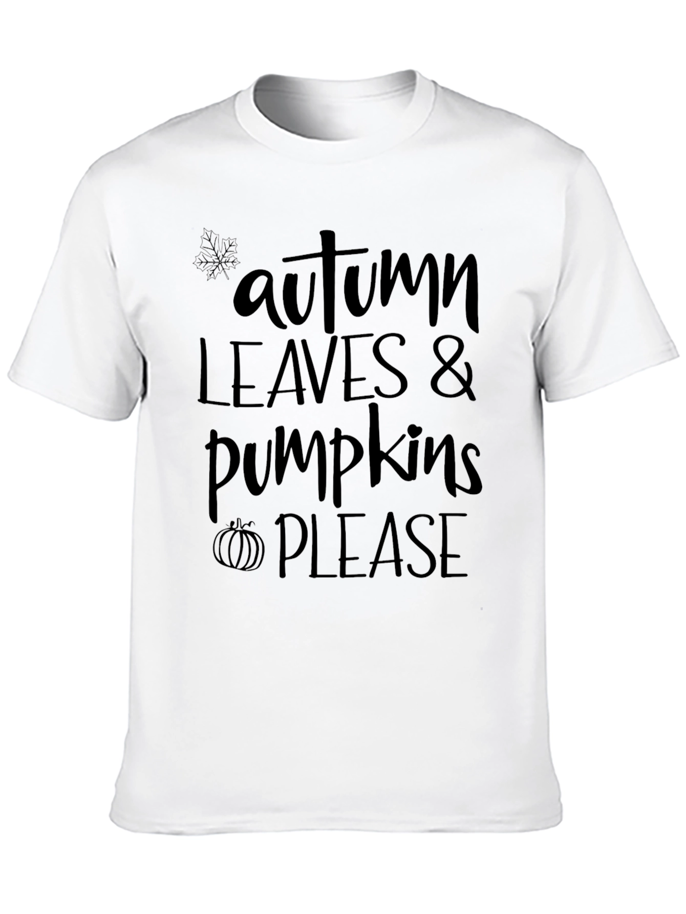 Autumn Leaves & Pumpkins Please Graphic Tee
