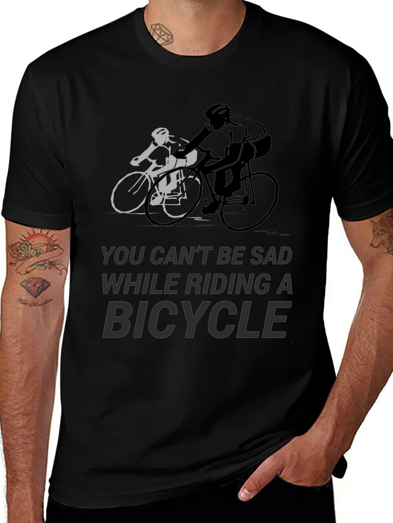 Ride Happy: Bicycle Graphic Tee for Cycling Enthusiasts