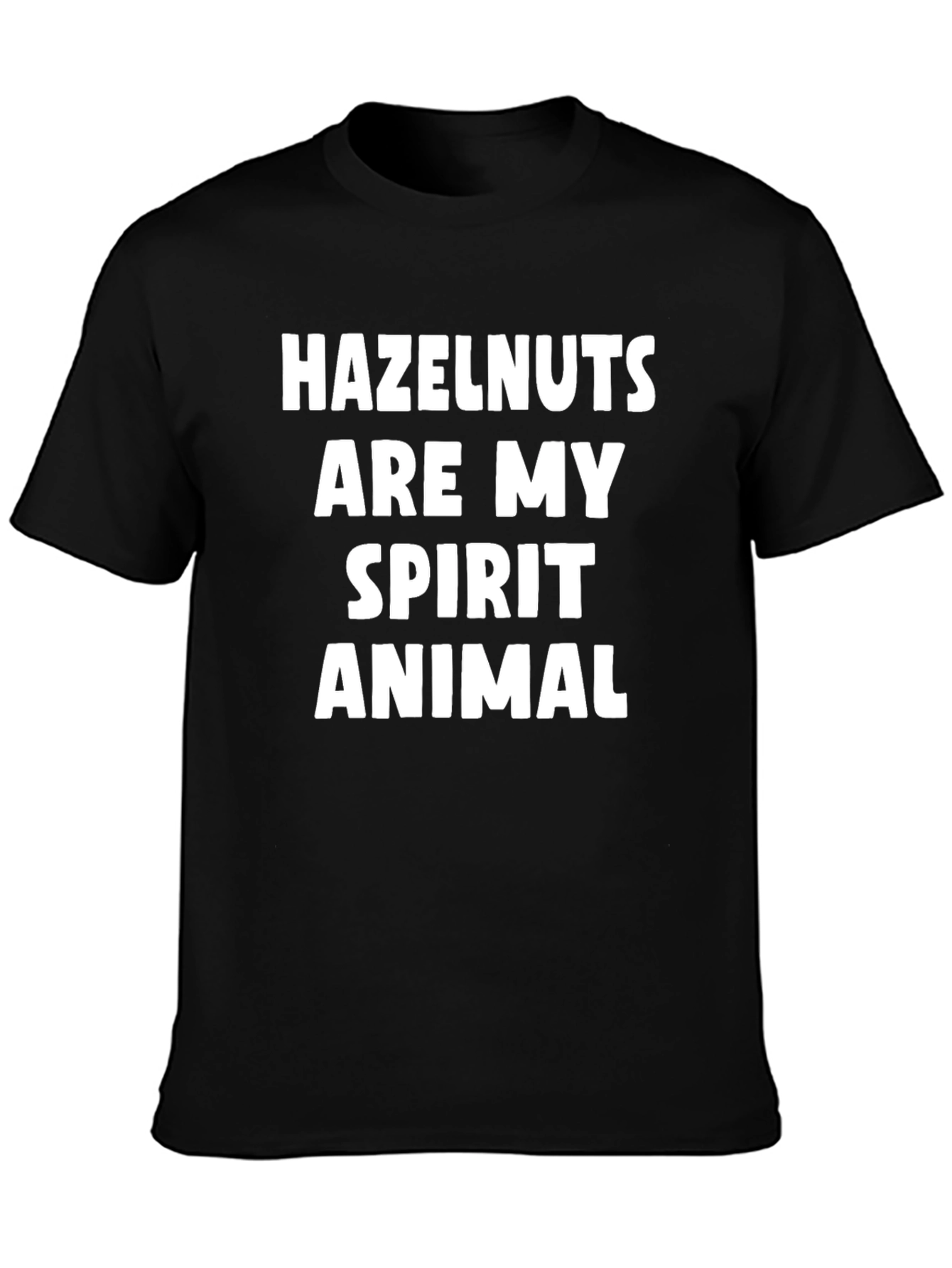 Hazelnut Spirit Animal Black Graphic Tee Shirt