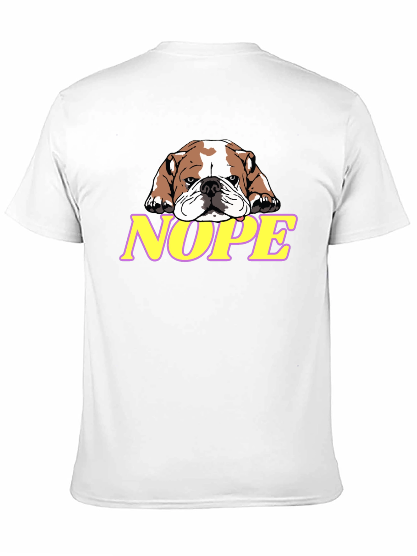 Nope Bulldog Graphic T-Shirt
