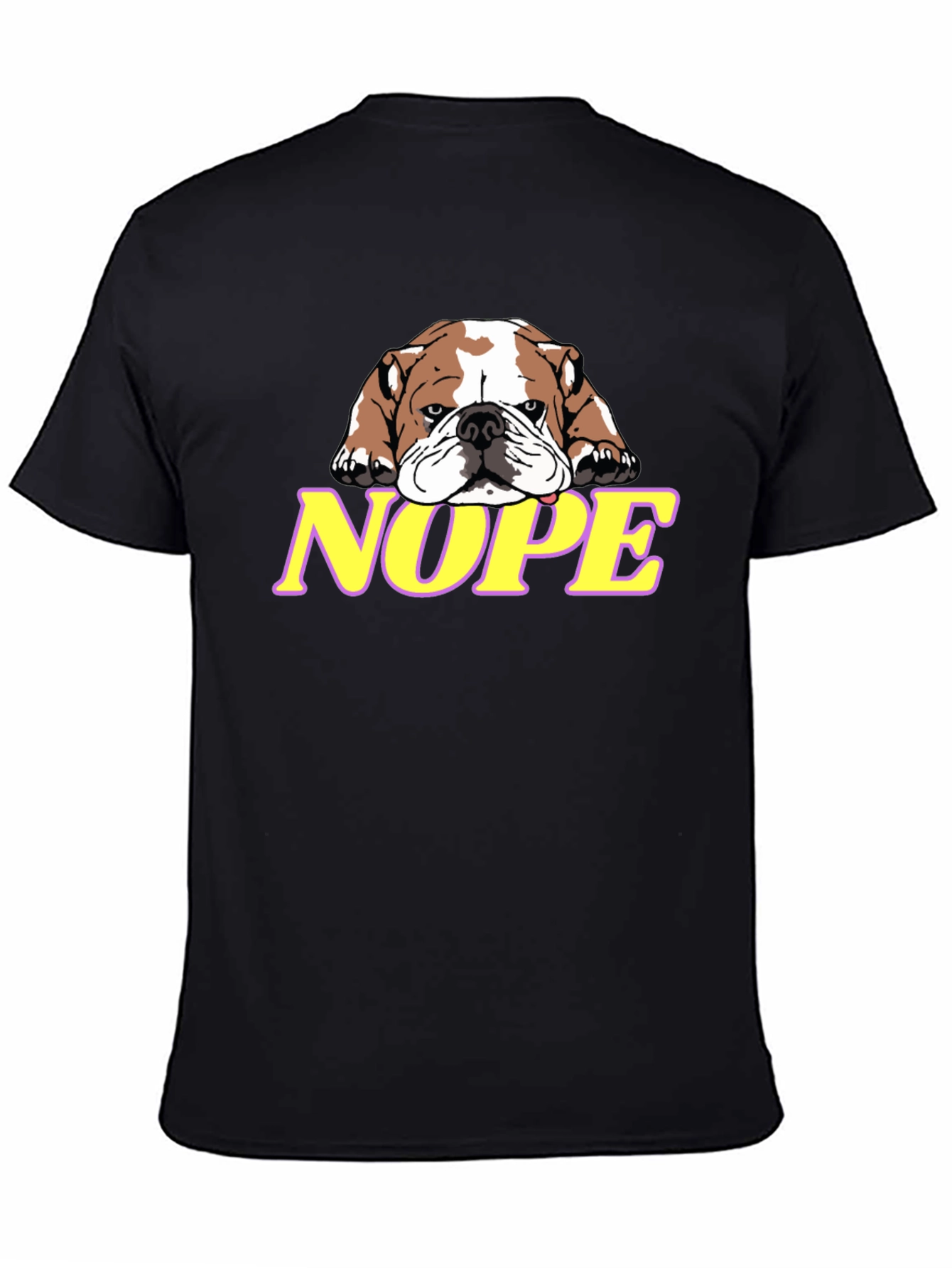 Nope Bulldog Graphic T-Shirt