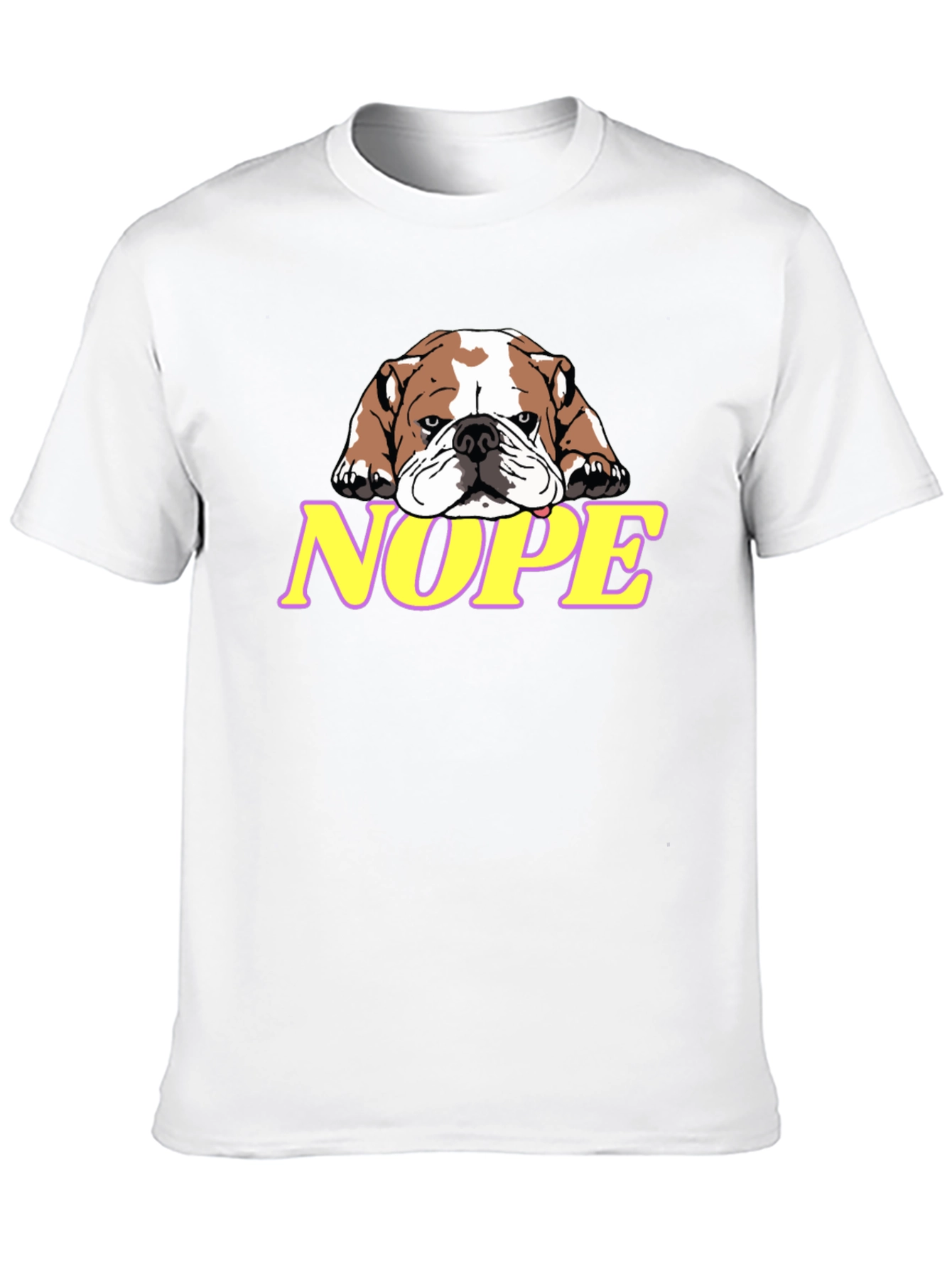 Nope Bulldog Graphic T-Shirt