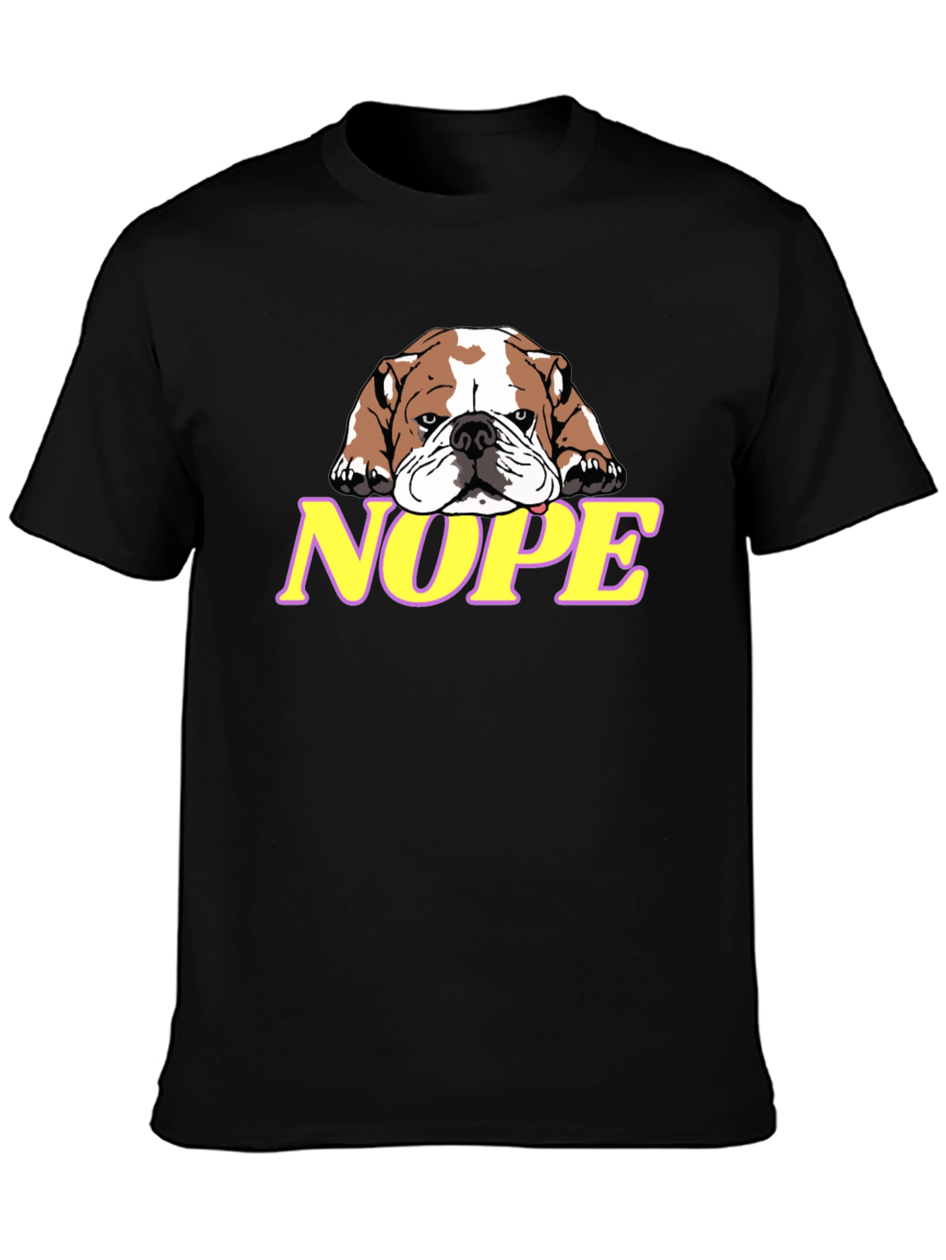 Nope Bulldog Graphic T-Shirt