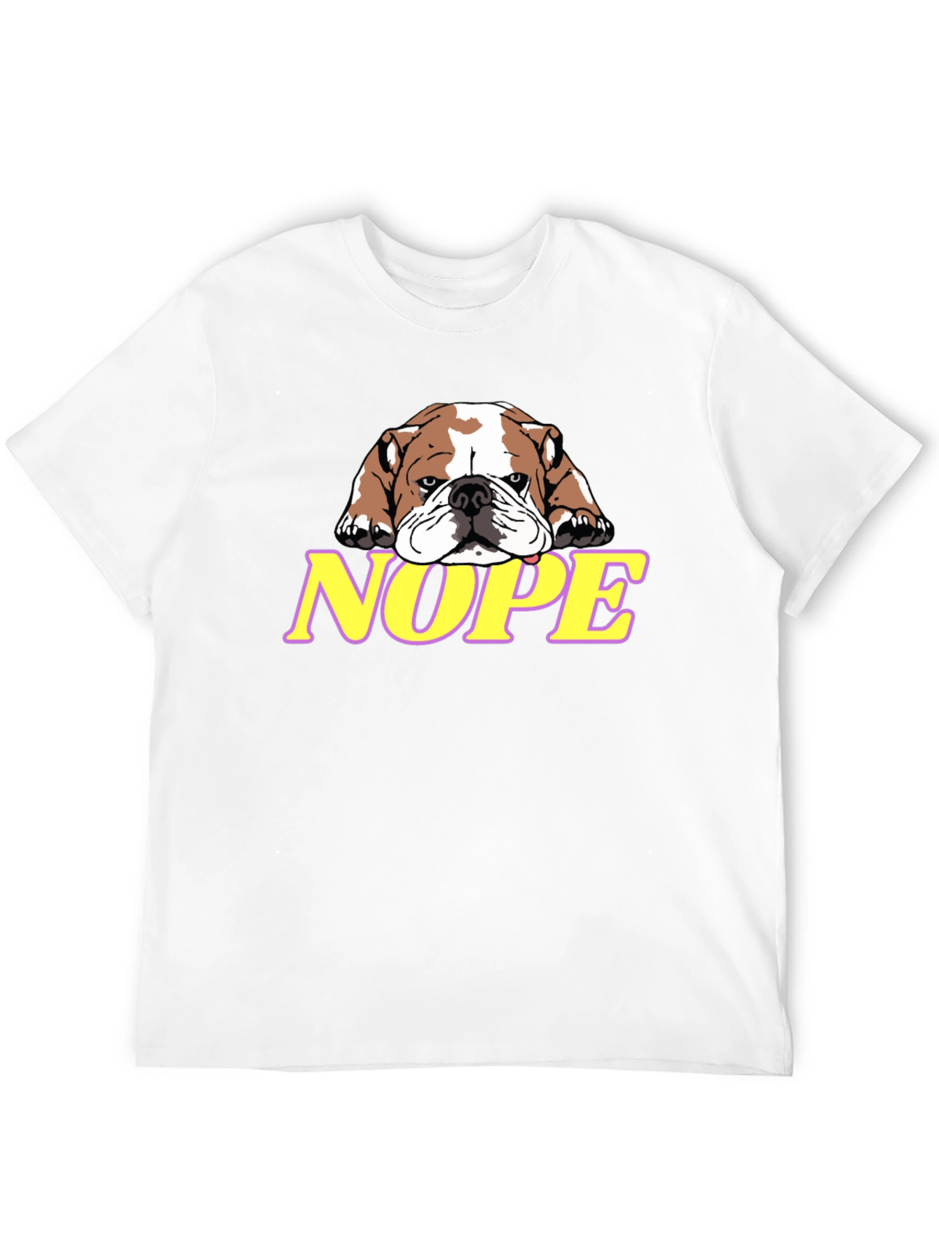Nope Bulldog Graphic T-Shirt