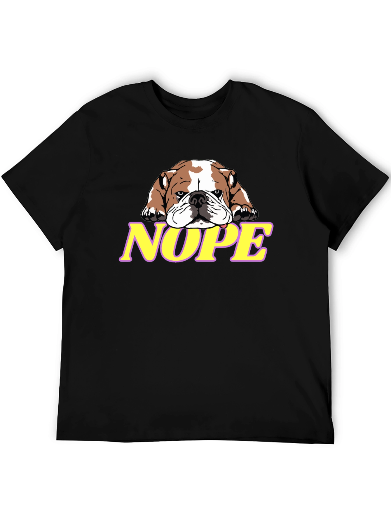 Nope Bulldog Graphic T-Shirt