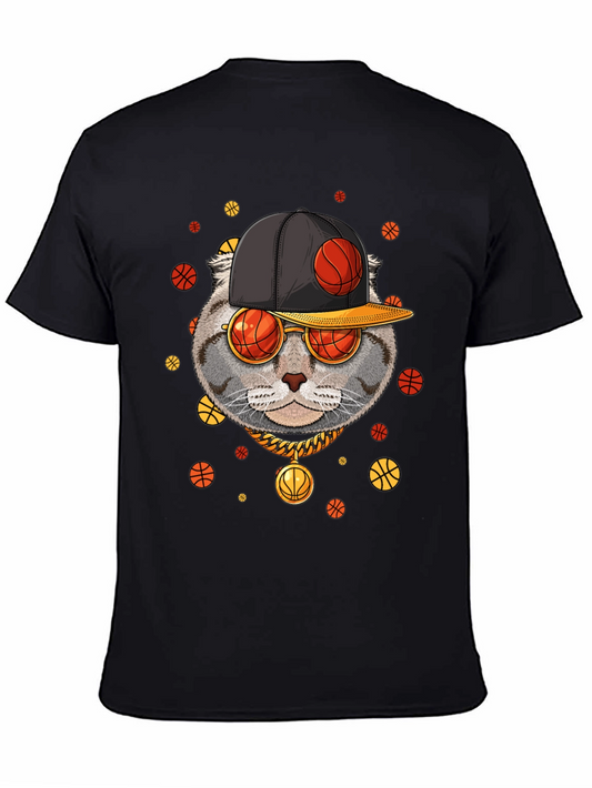 Basketball Cat Graphic T-Shirt - Urban Style