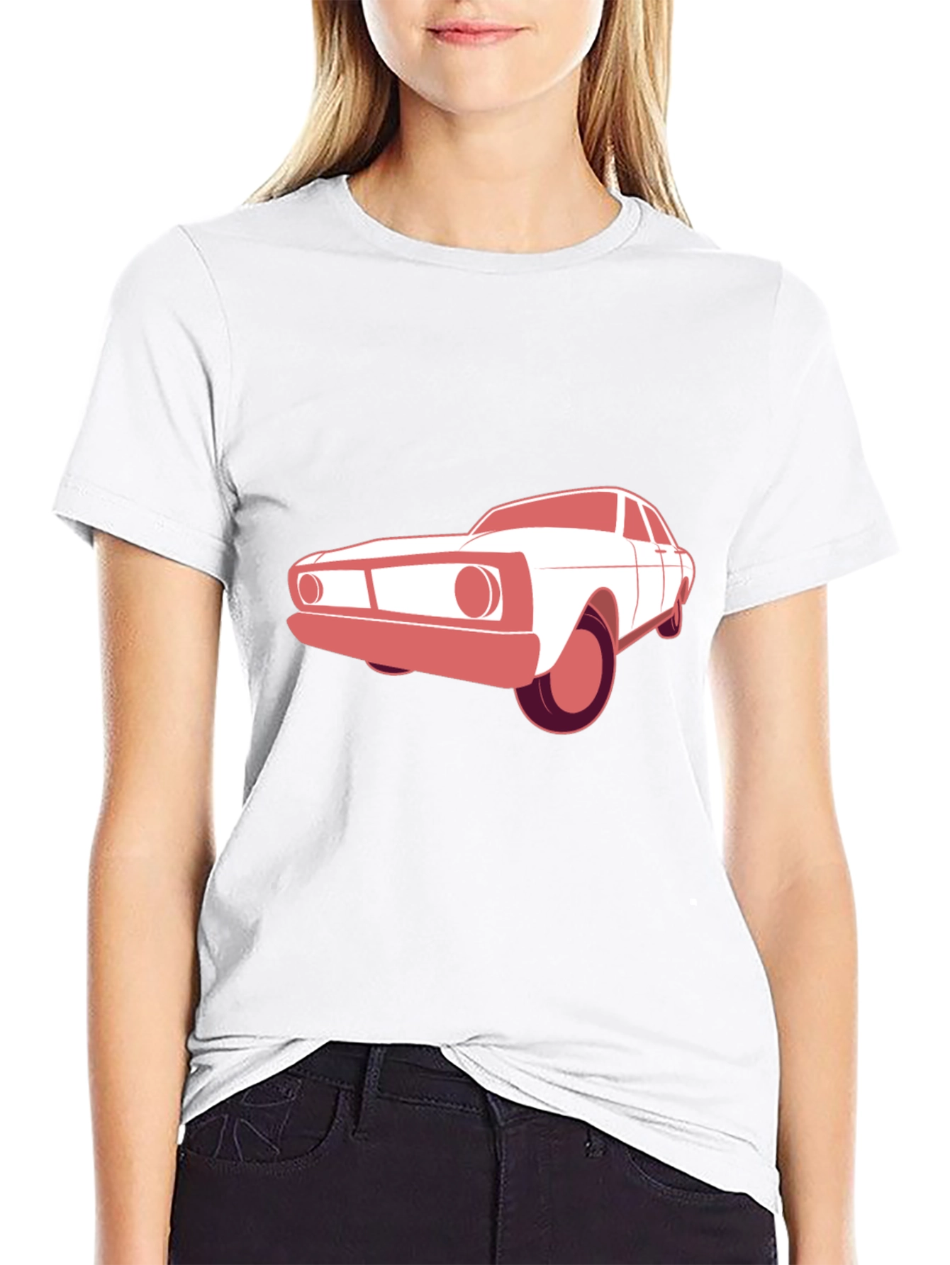Classic Car Graphic Tee - Black Cotton