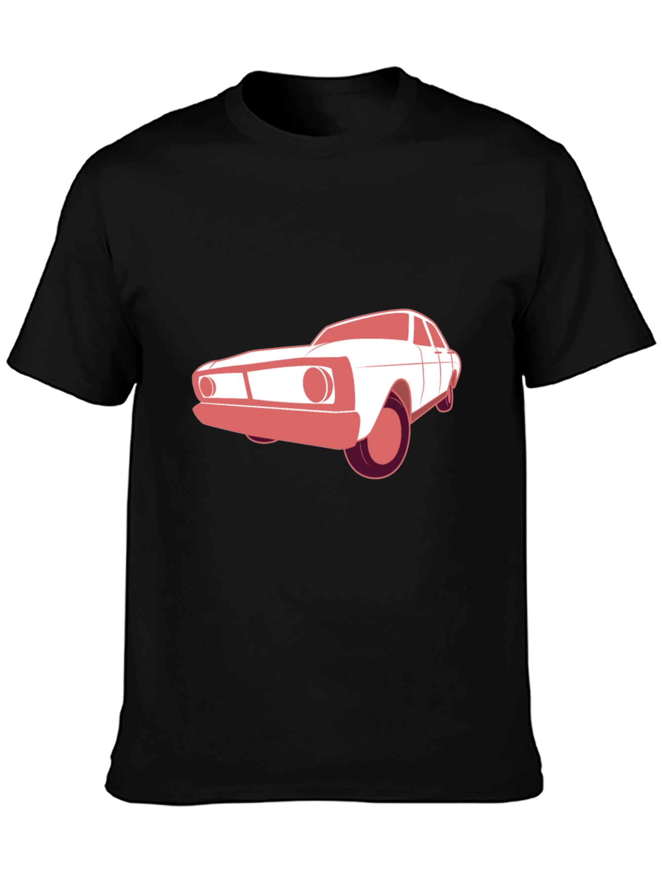 Classic Car Graphic Tee - Black Cotton