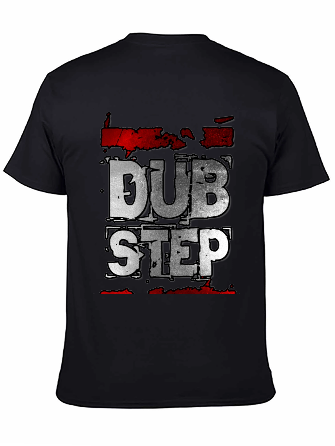 Dubstep Graphic Tee - Black Crew Neck