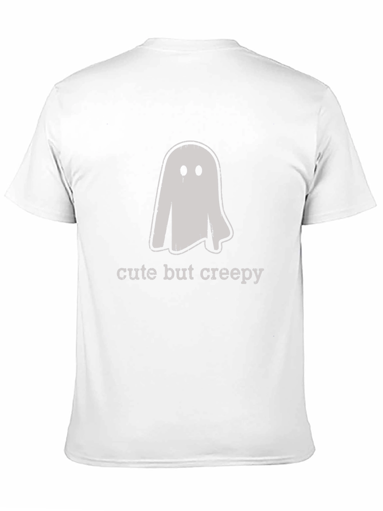 Cute But Creepy Ghost Graphic Tee - Black