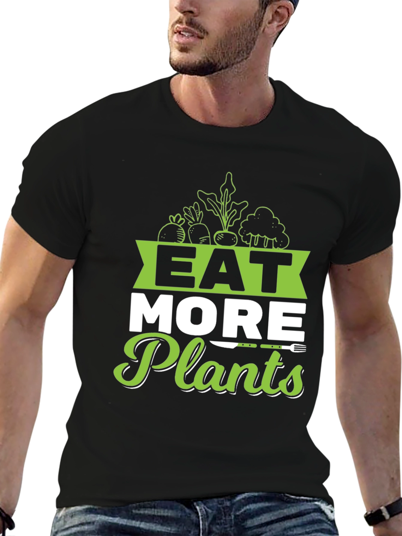 Eat More Plants Graphic T-Shirt - Vegan Friendly
