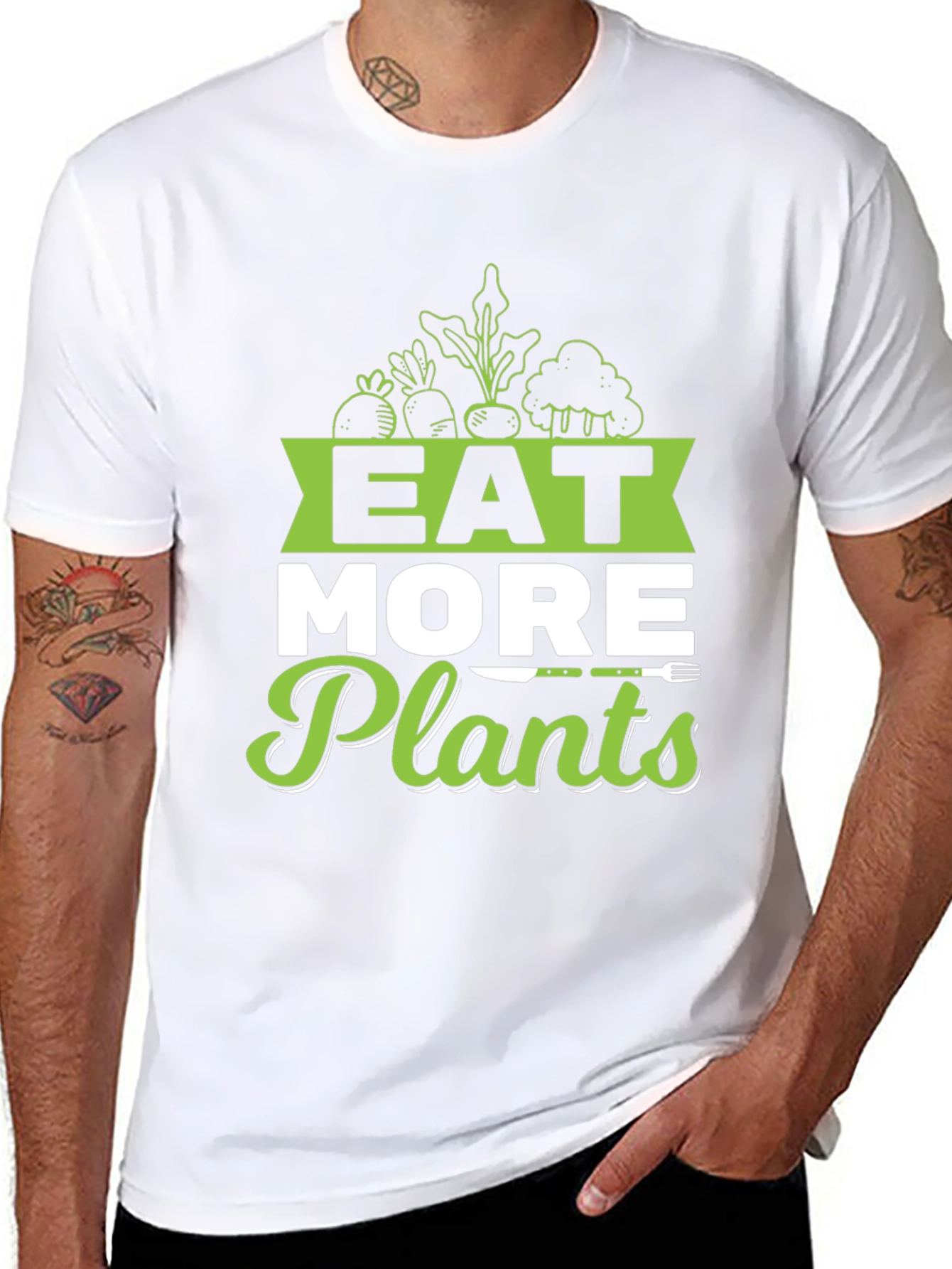 Eat More Plants Graphic T-Shirt - Vegan Friendly