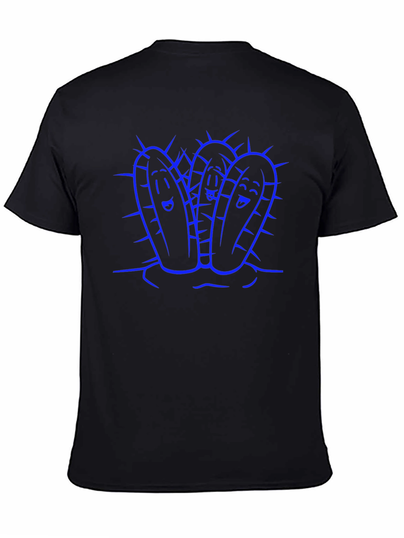 Fun Cactus Graphic Tee - Black