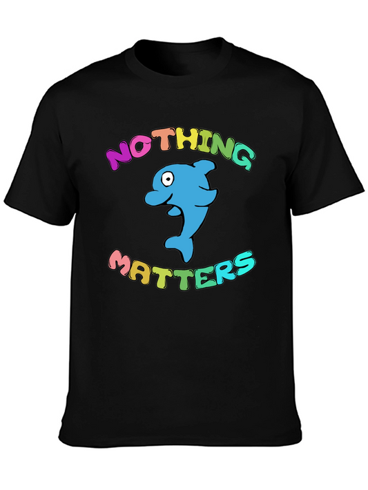 Nothing Matters Dolphin T-Shirt - Black