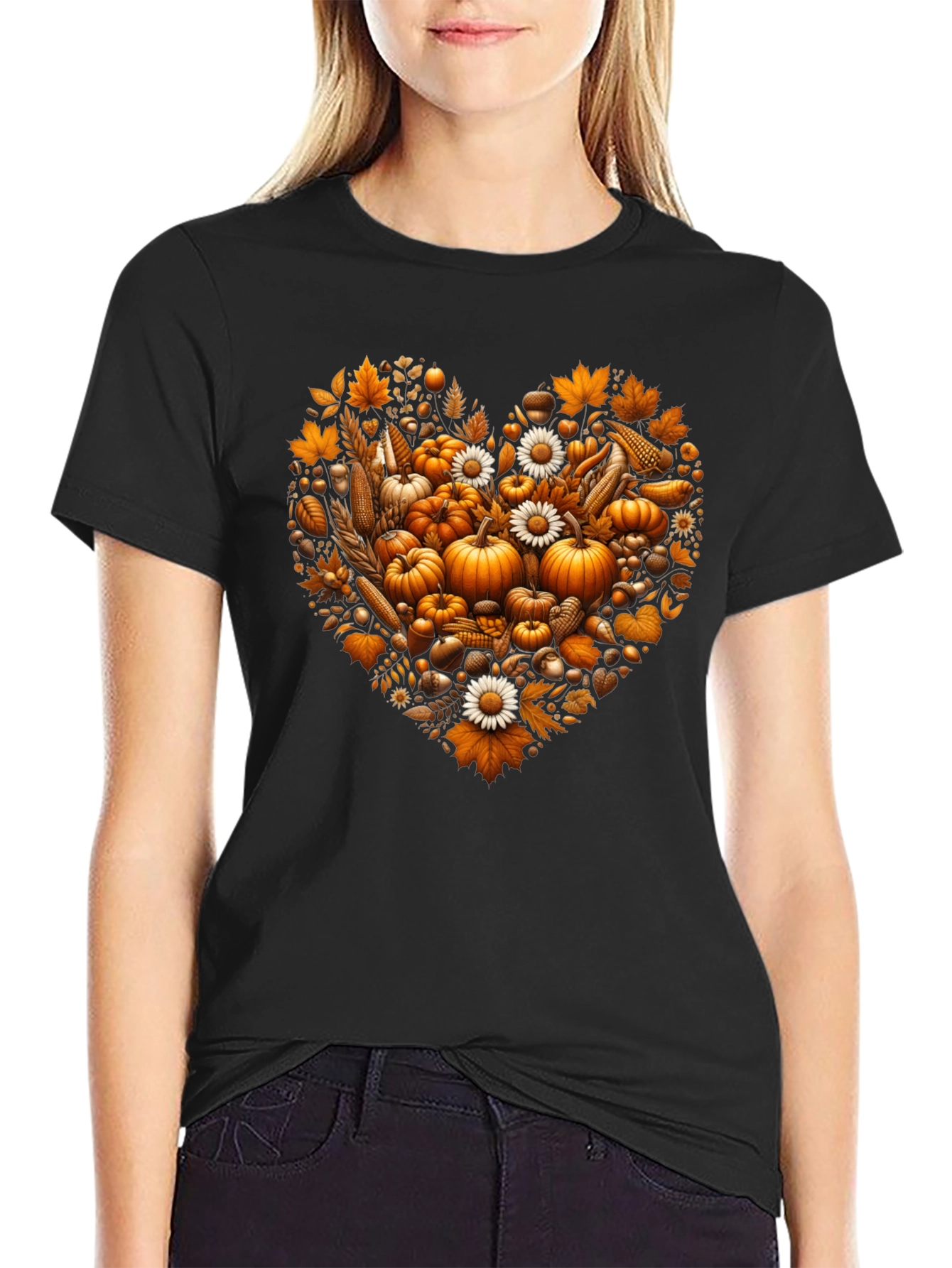 Fall Harvest Heart Graphic Tee