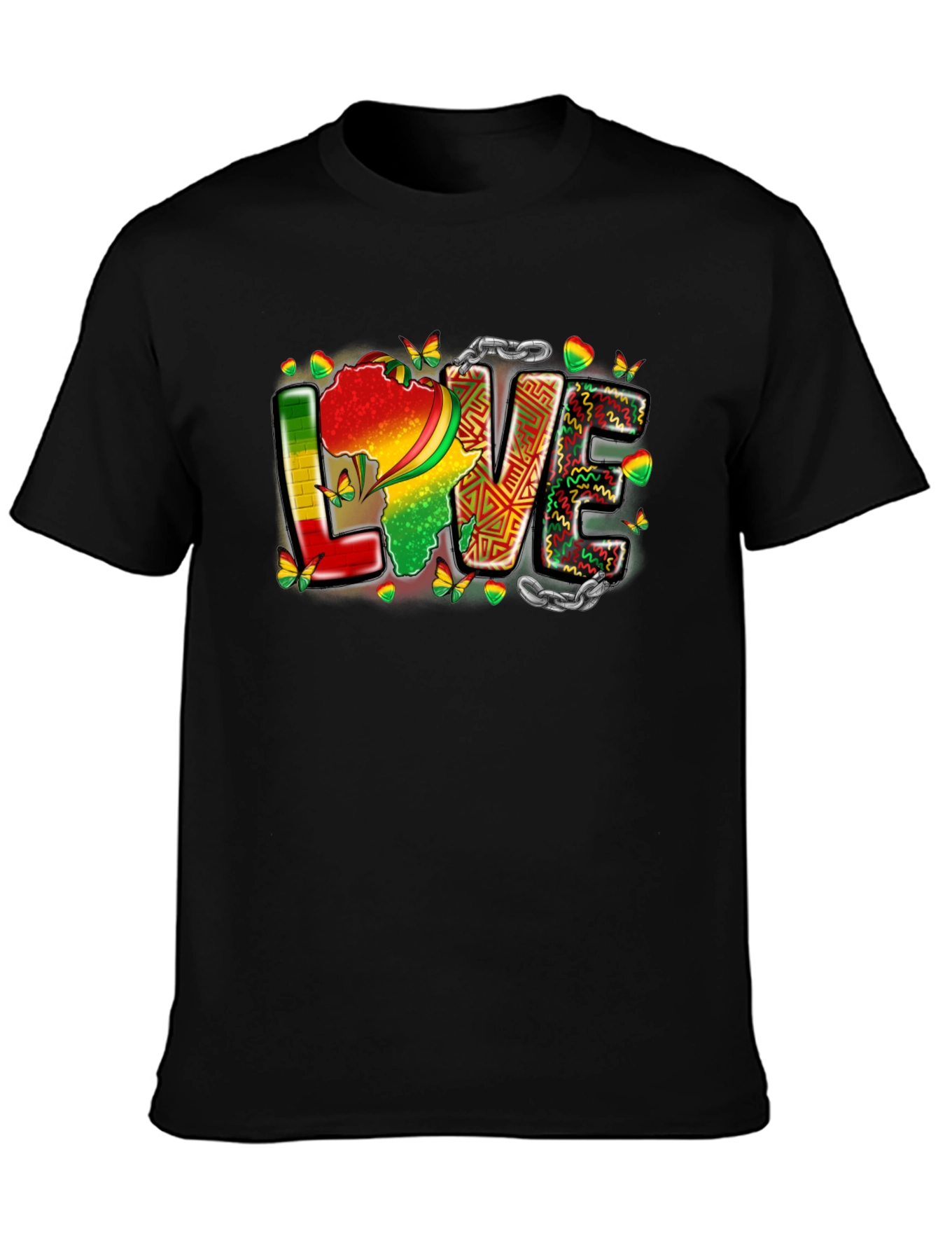 Africa Love T-Shirt - Black Pride