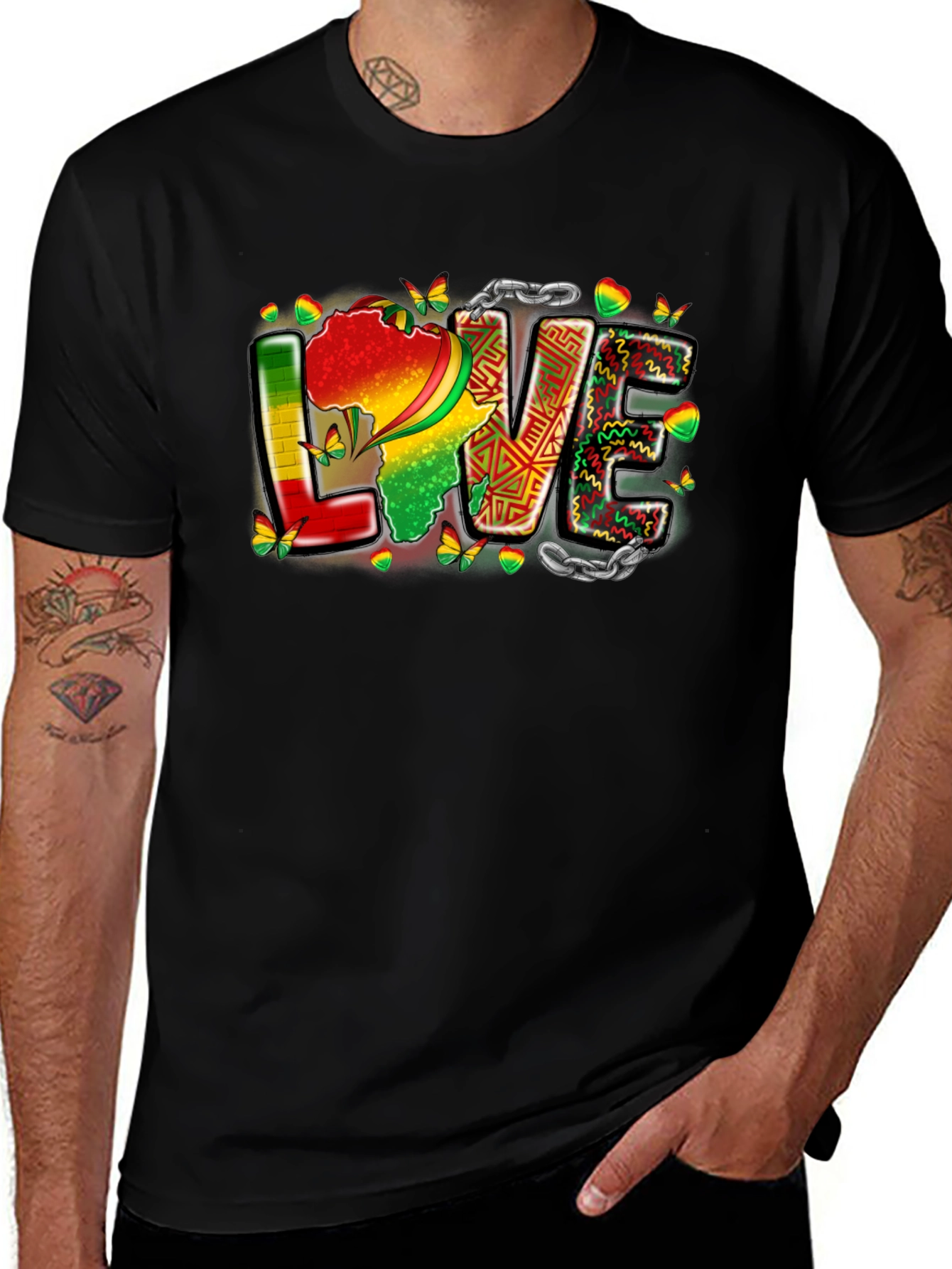 Africa Love T-Shirt - Black Pride