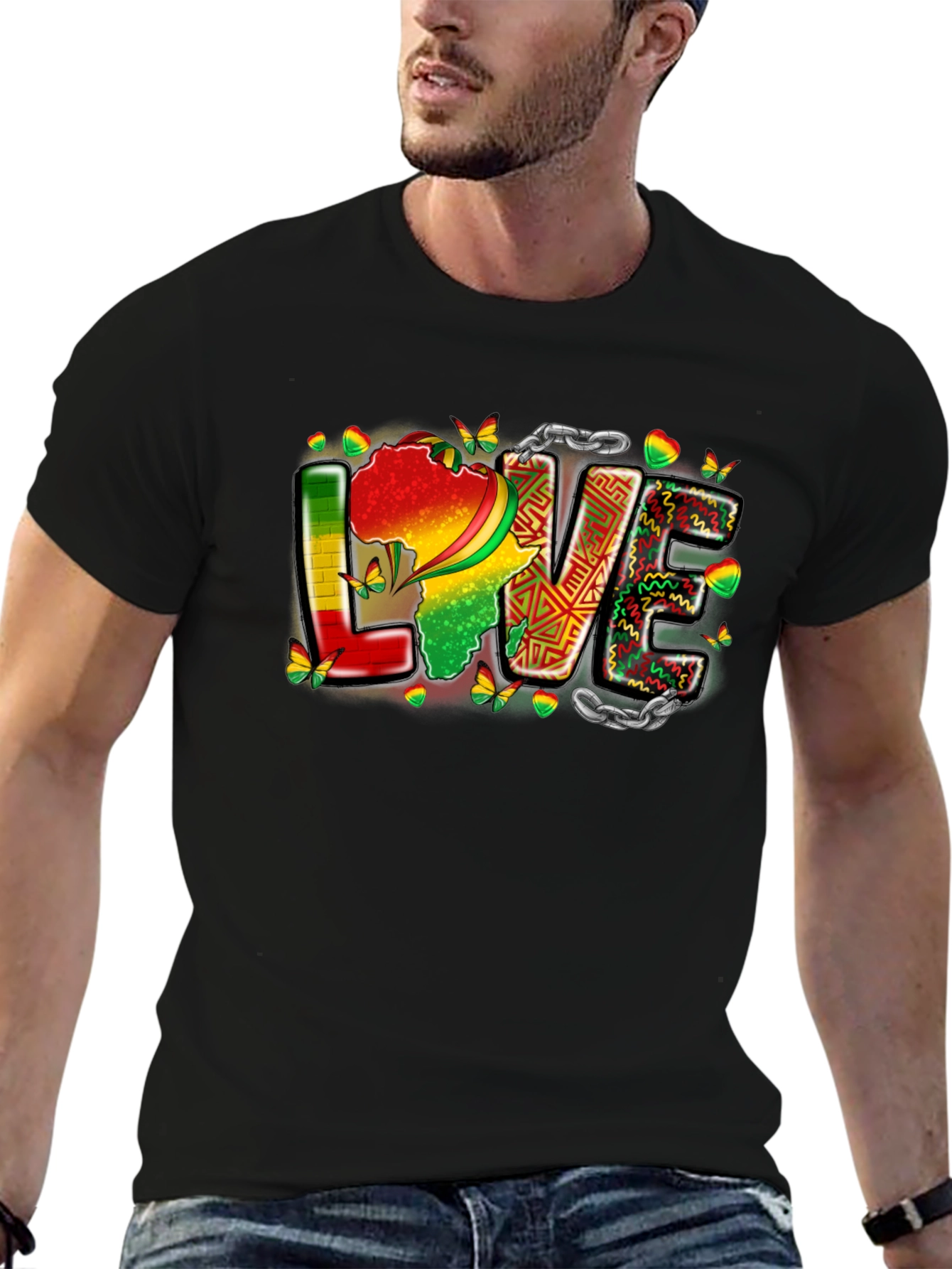 Africa Love T-Shirt - Black Pride