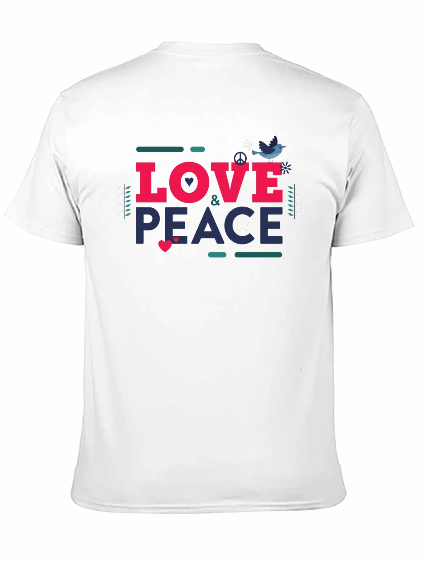 Love & Peace Graphic Tee - Unisex Black T-Shirt