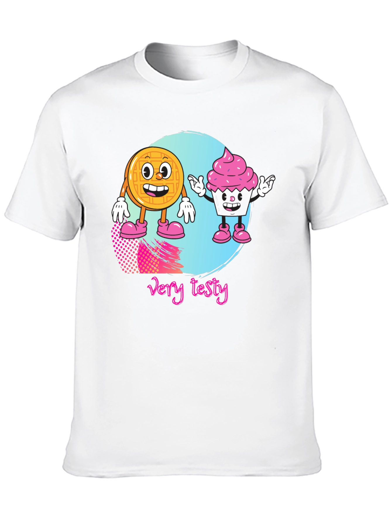 Very Tasty T-Shirt Waffle and Cupcake Design