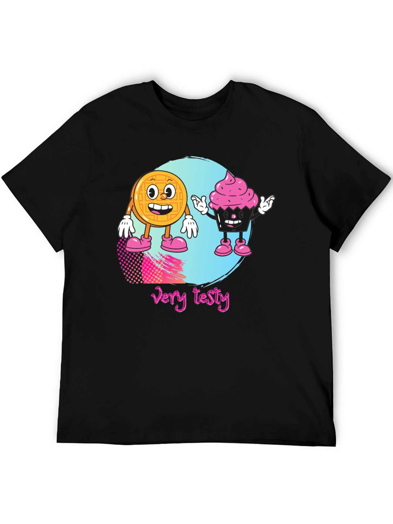 Very Tasty T-Shirt Waffle and Cupcake Design