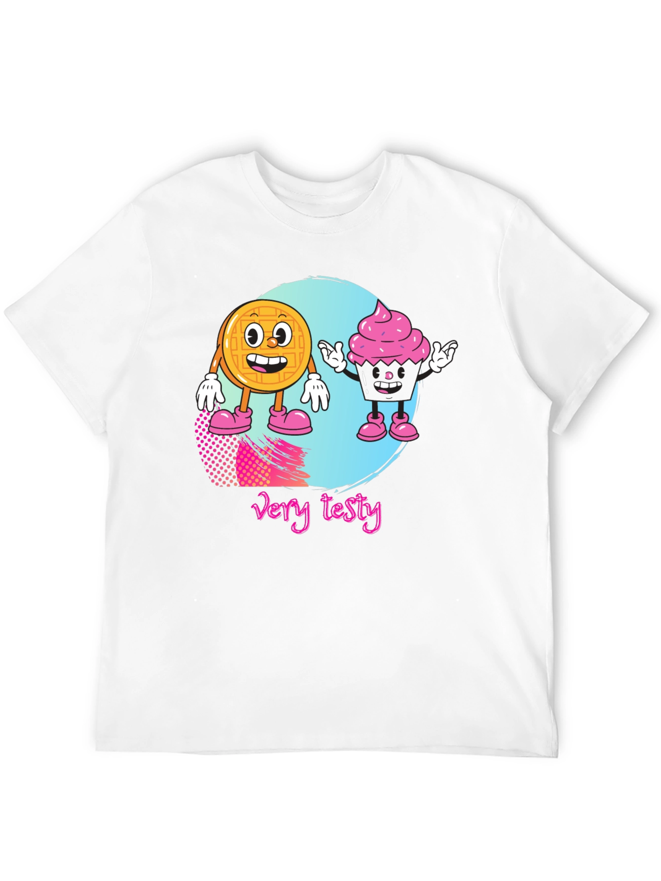 Very Tasty T-Shirt Waffle and Cupcake Design