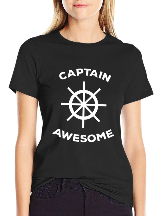 Captain Awesome Black T-Shirt