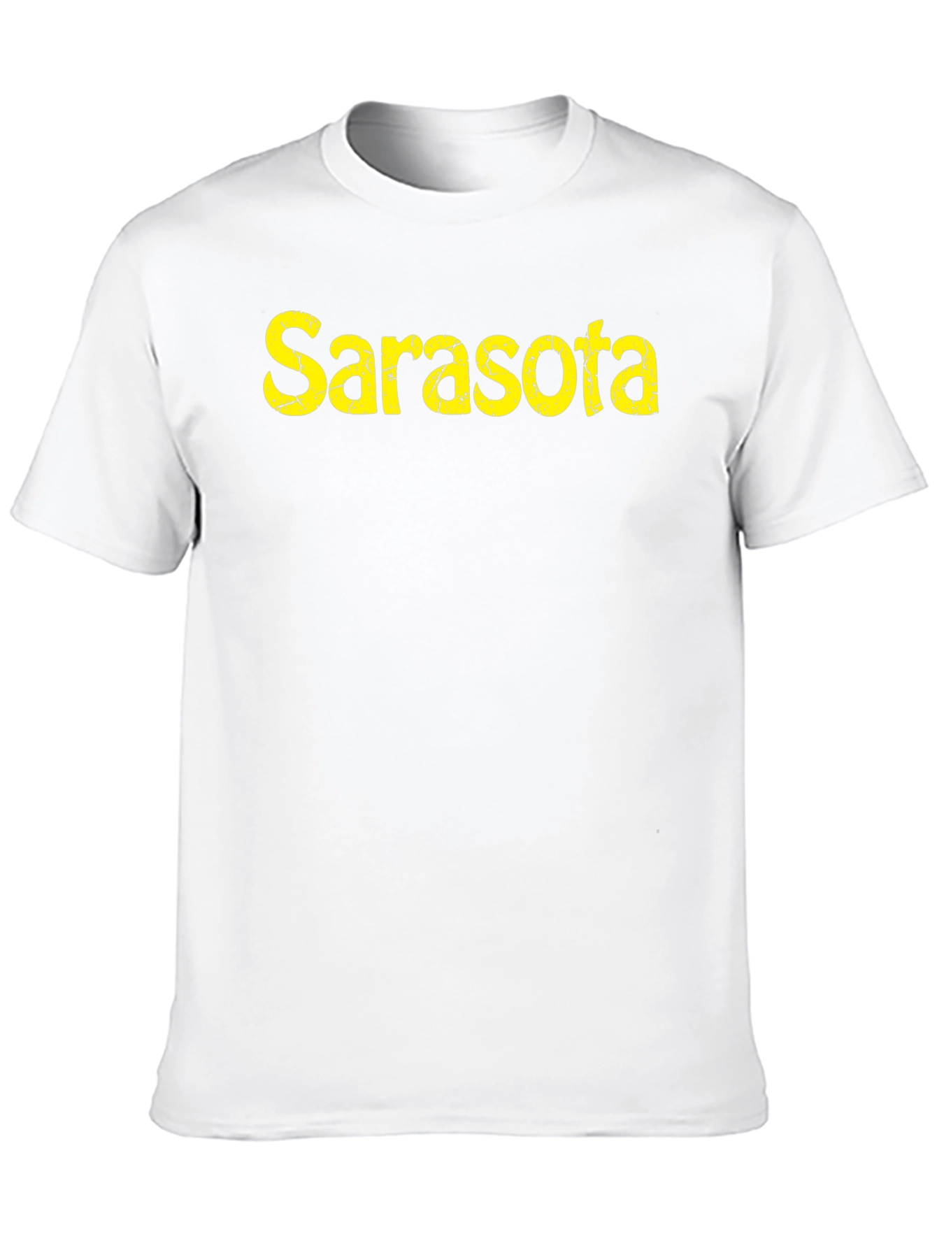 Sarasota Distressed Graphic Black T-Shirt