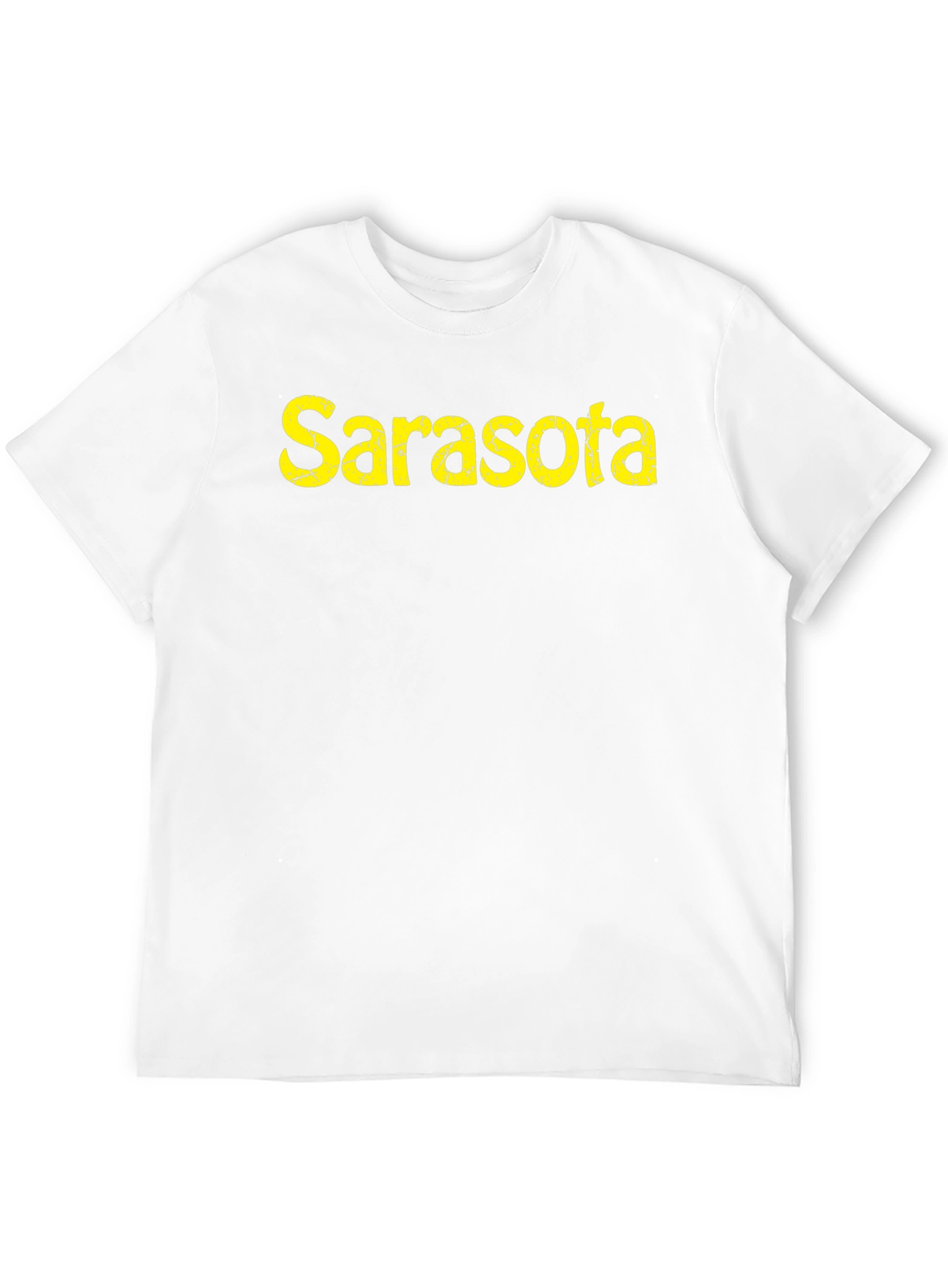 Sarasota Distressed Graphic Black T-Shirt