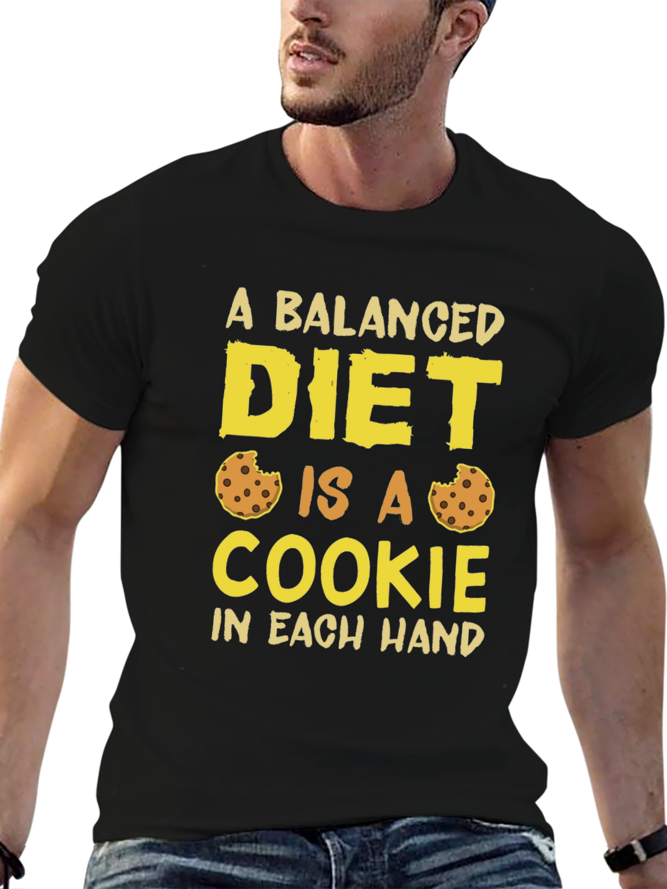 Balanced Diet Cookie T-Shirt Funny Foodie Tee