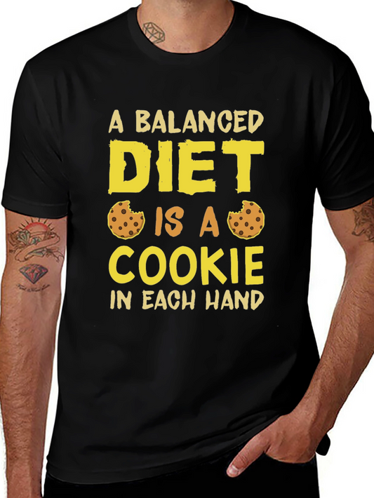 Balanced Diet Cookie T-Shirt Funny Foodie Tee