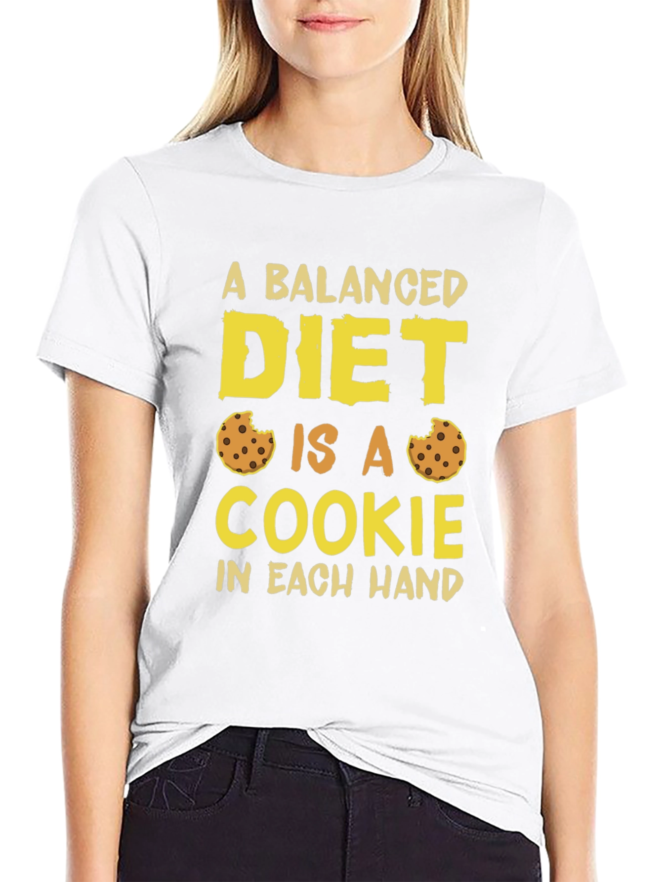 Balanced Diet Cookie T-Shirt Funny Foodie Tee
