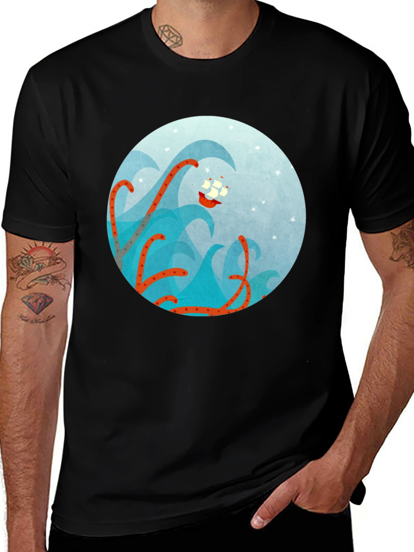 Kraken Attack T-Shirt - Nautical Adventure