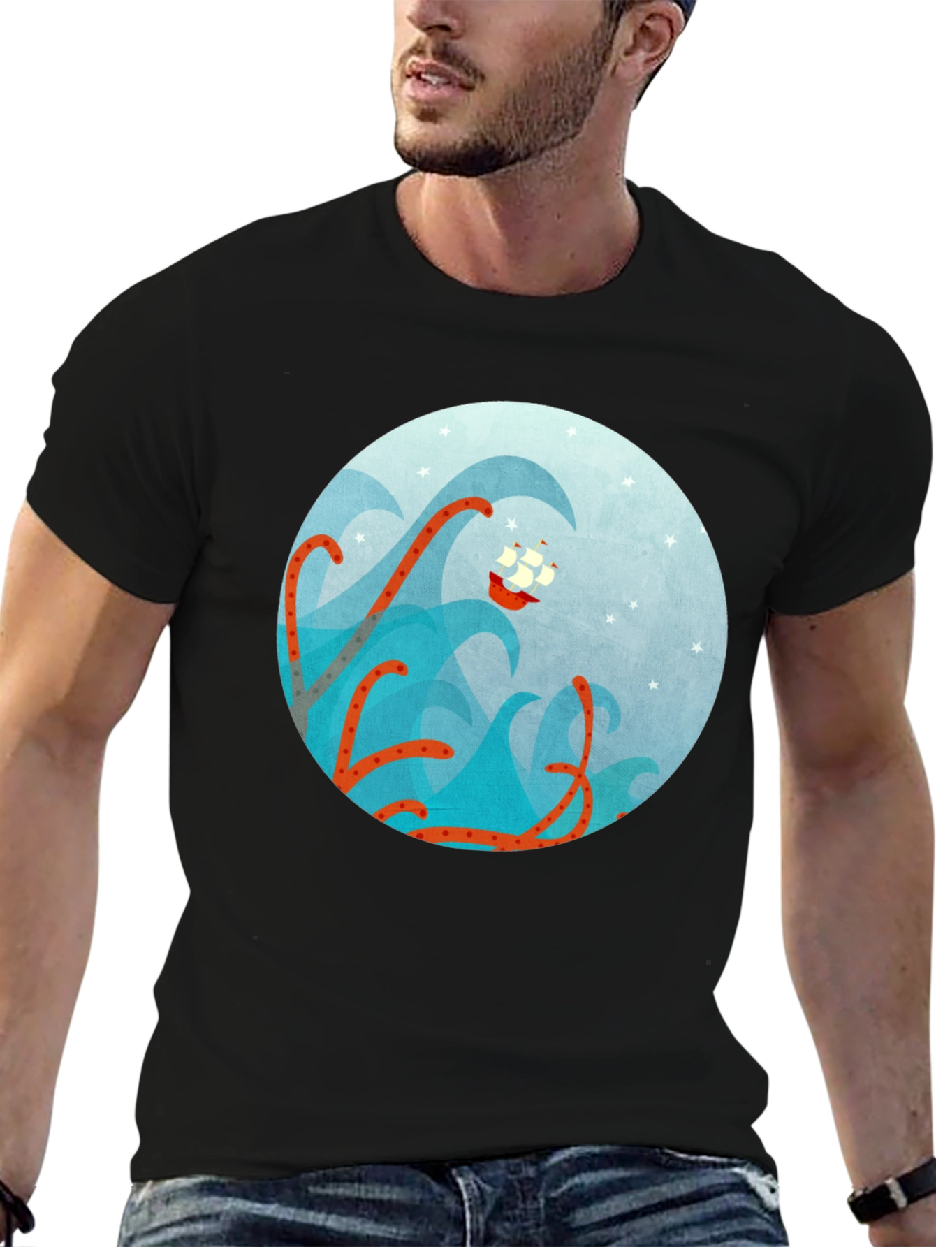 Kraken Attack T-Shirt - Nautical Adventure