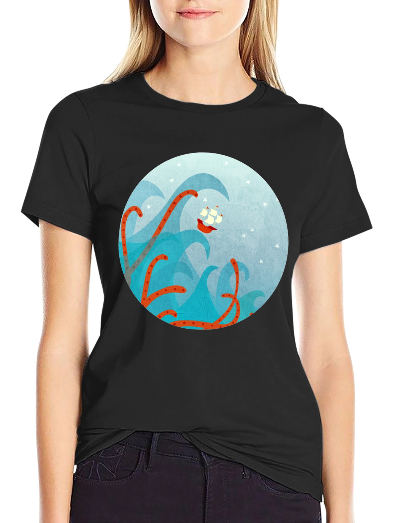 Kraken Attack T-Shirt - Nautical Adventure