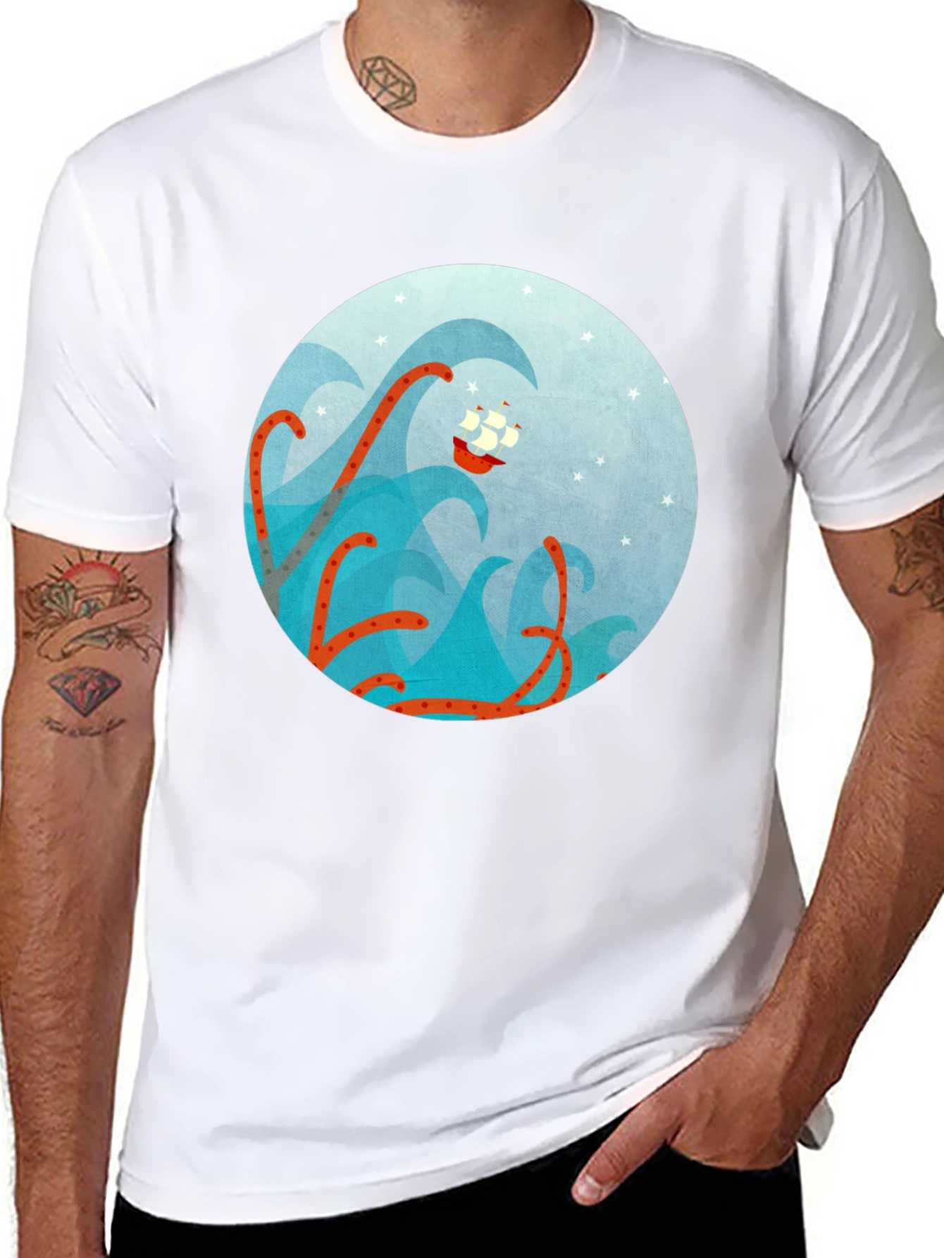 Kraken Attack T-Shirt - Nautical Adventure