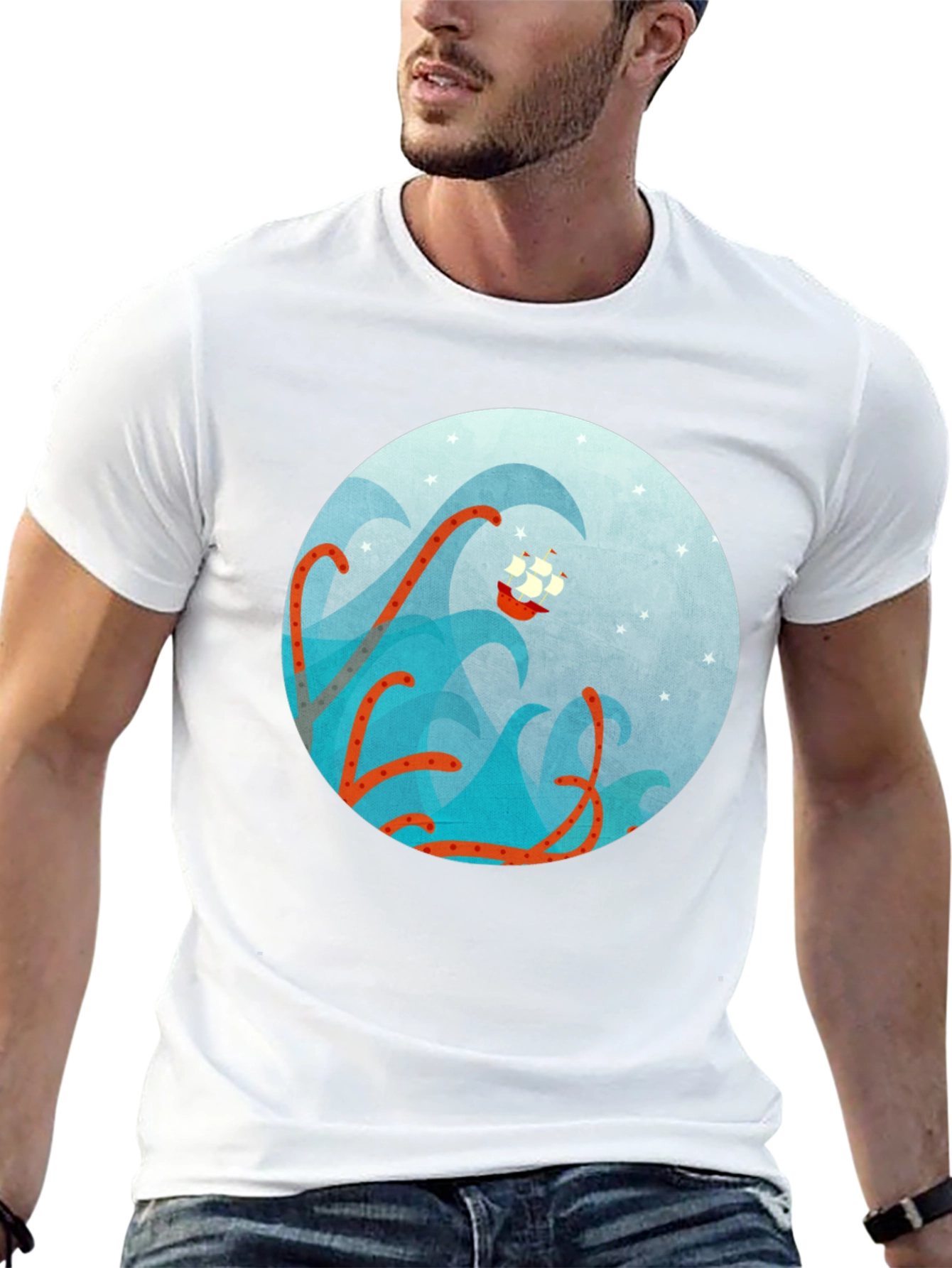 Kraken Attack T-Shirt - Nautical Adventure