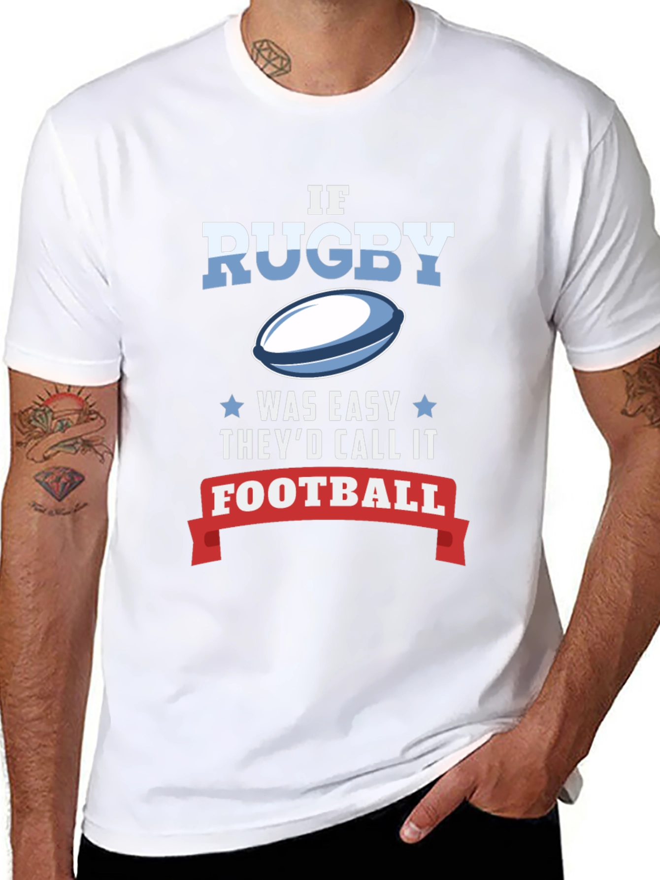 Rugby Tee - If Rugby Was Easy T-Shirt