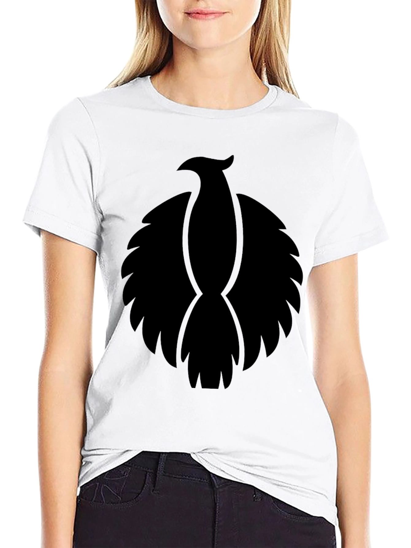 Black T-Shirt with Phoenix Graphic