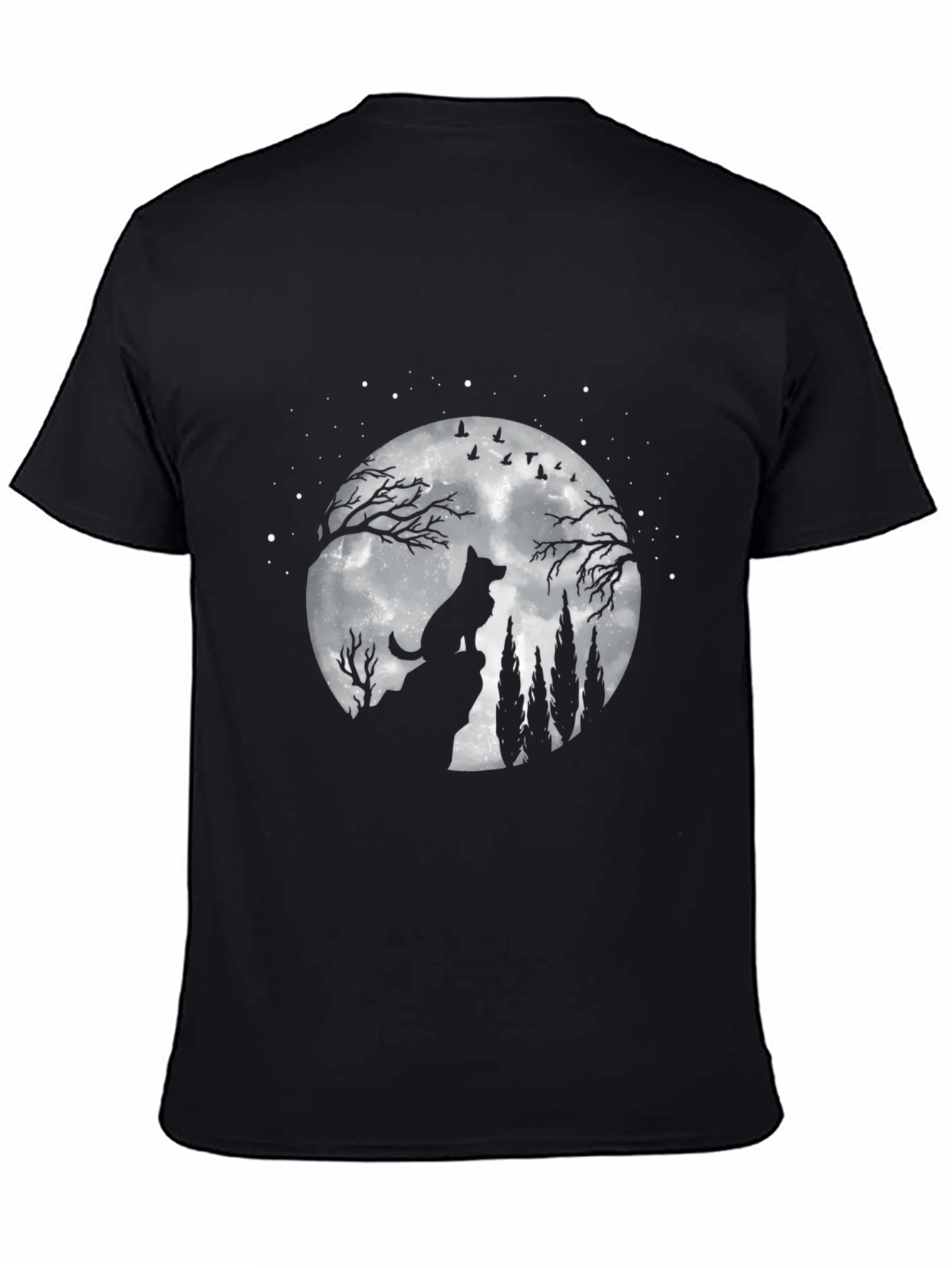 Wolf Moon Graphic T-Shirt - Night Sky Tee