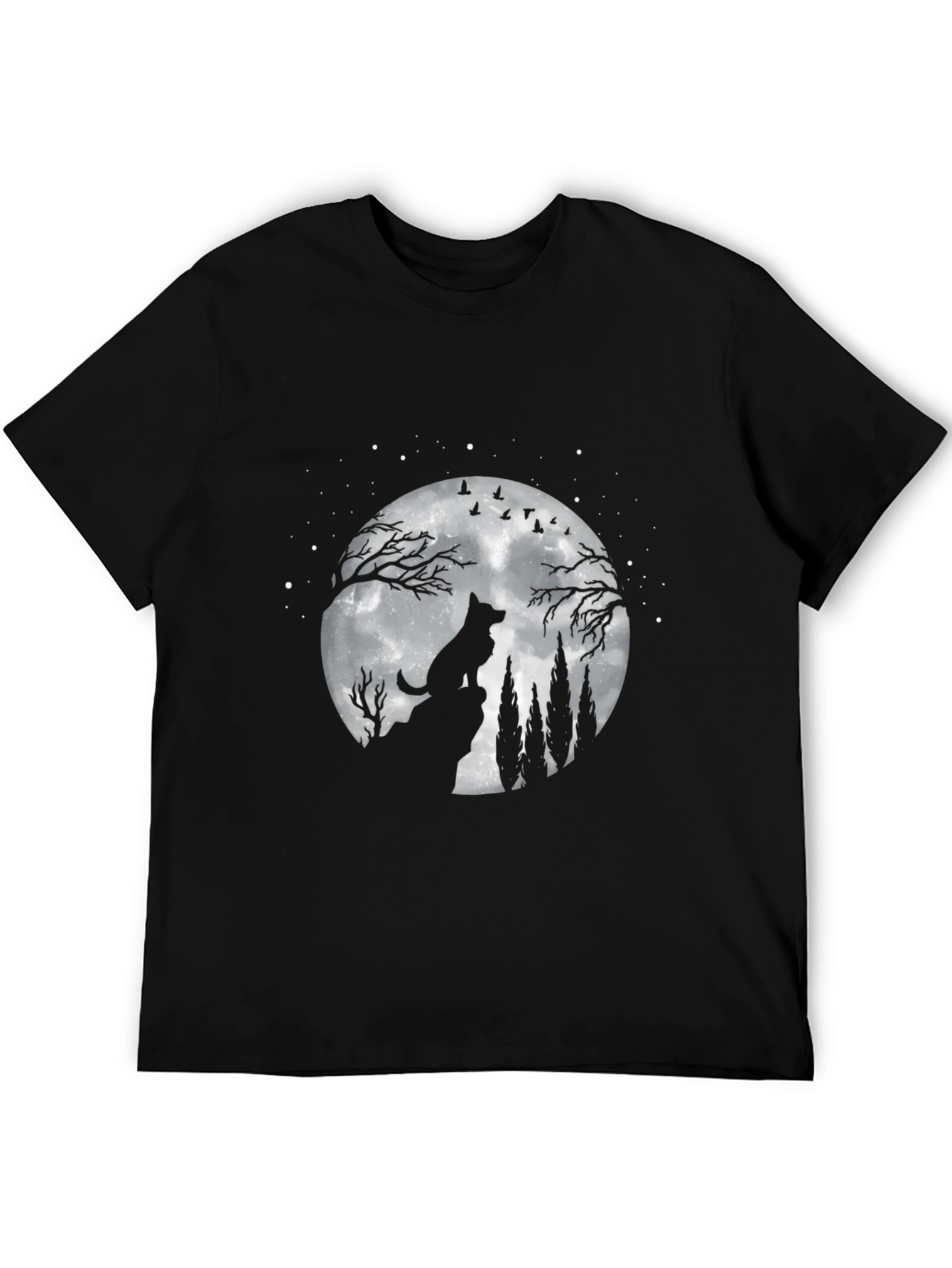 Wolf Moon Graphic T-Shirt - Night Sky Tee